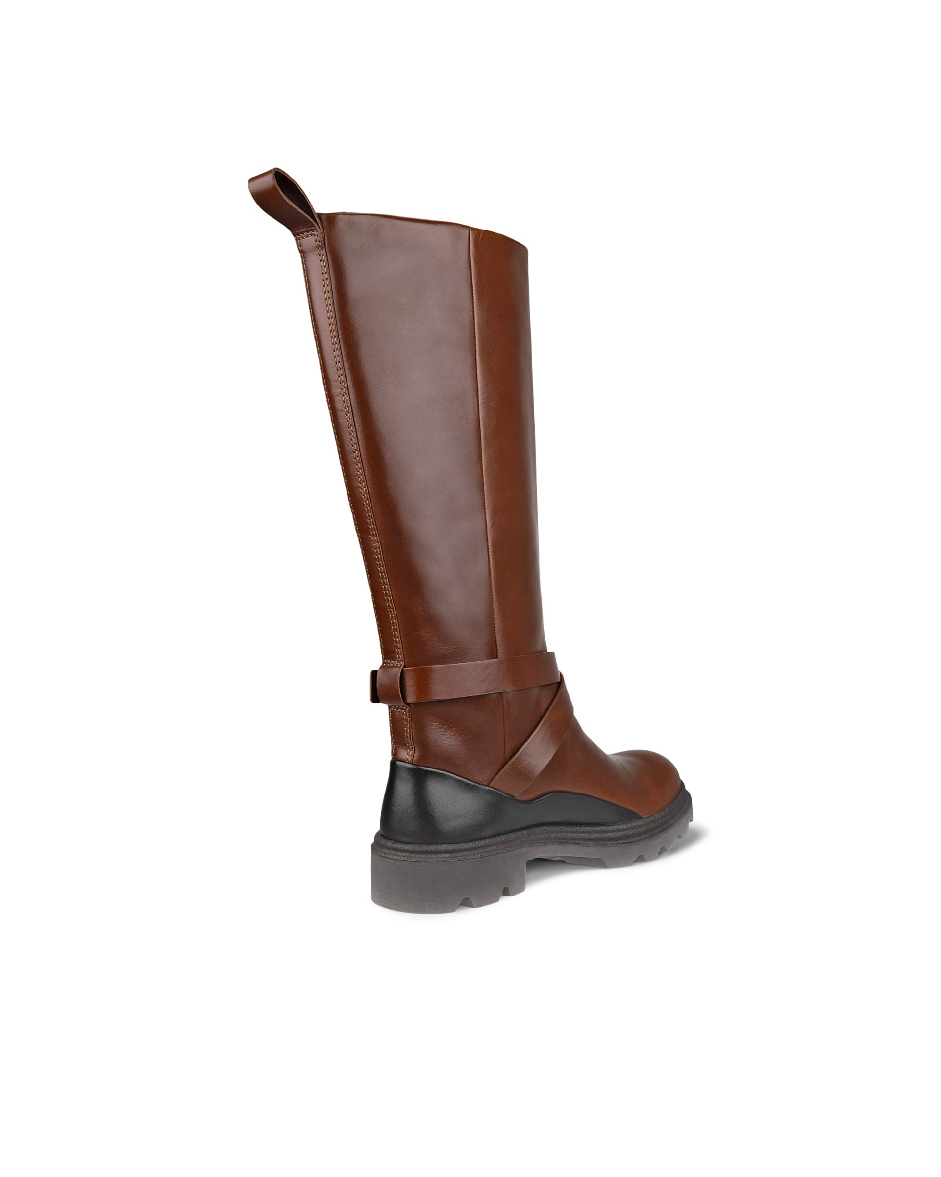 ECCO Grainer ウィメンズ レザーハイカットブーツ - ブラウン - Back