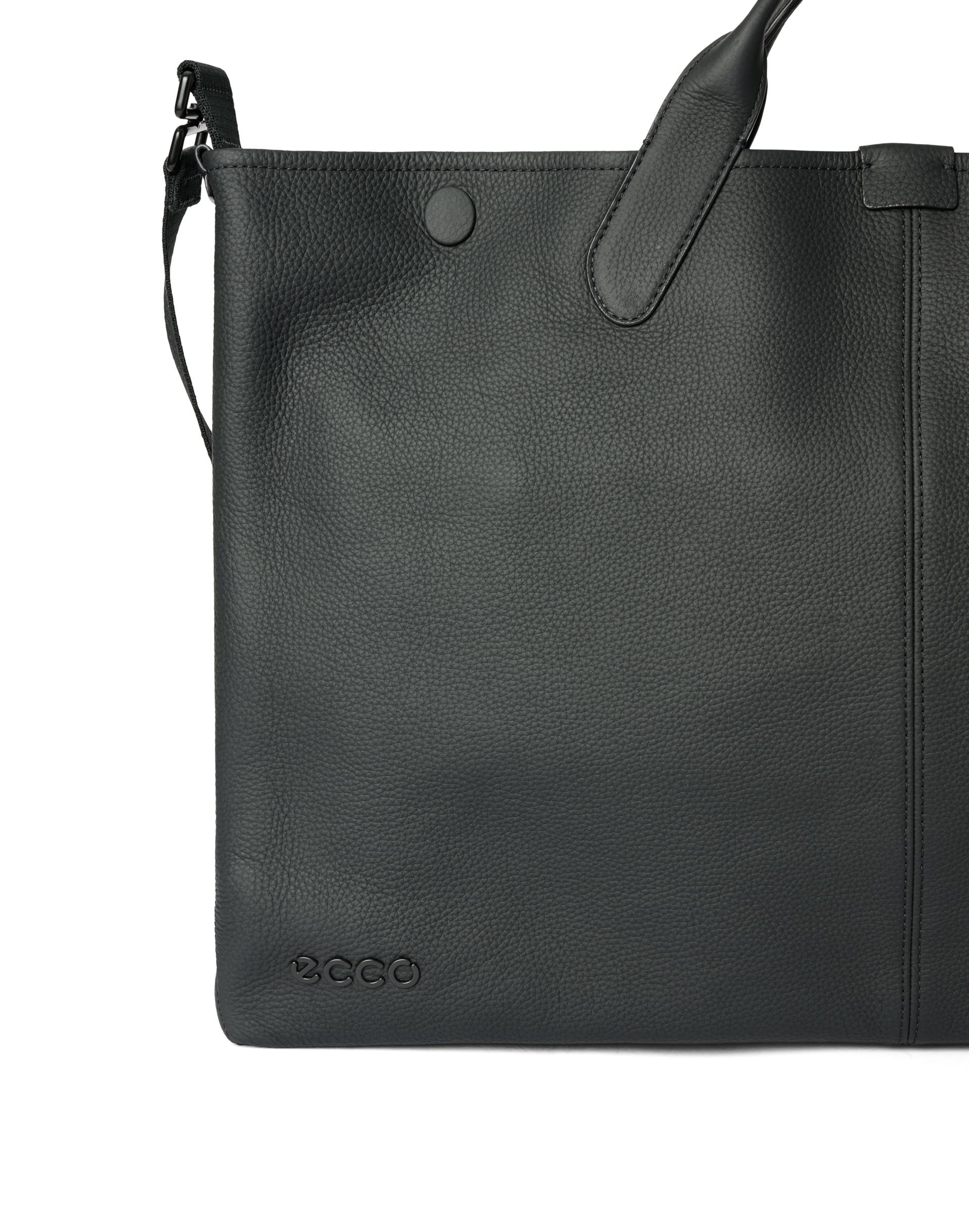 Fourre-tout en cuir souple ECCO® East-West - Noir - Detail-1