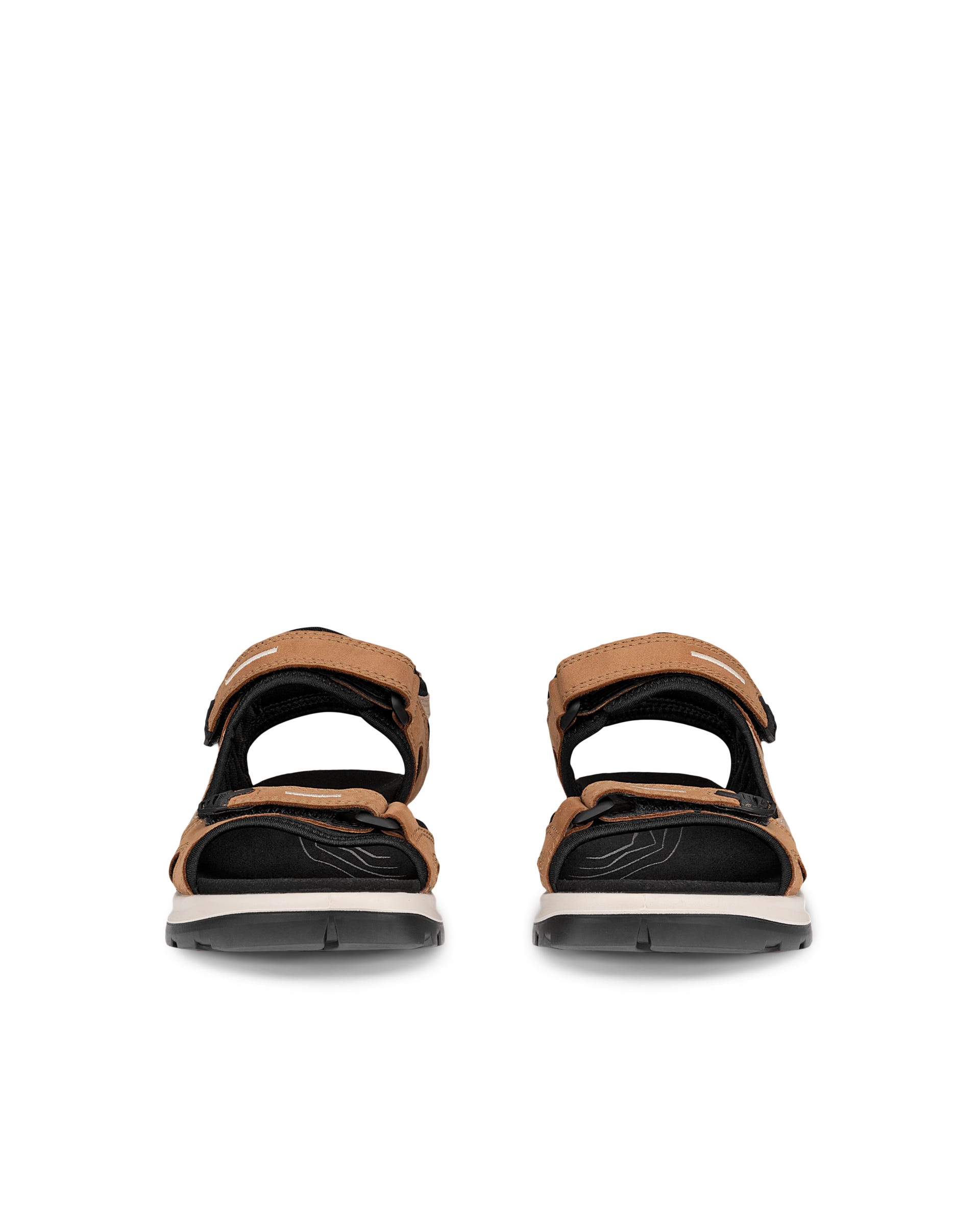 Women's ECCO® Offroad Nubuck Outdoor Sandal - Brown - Front pair