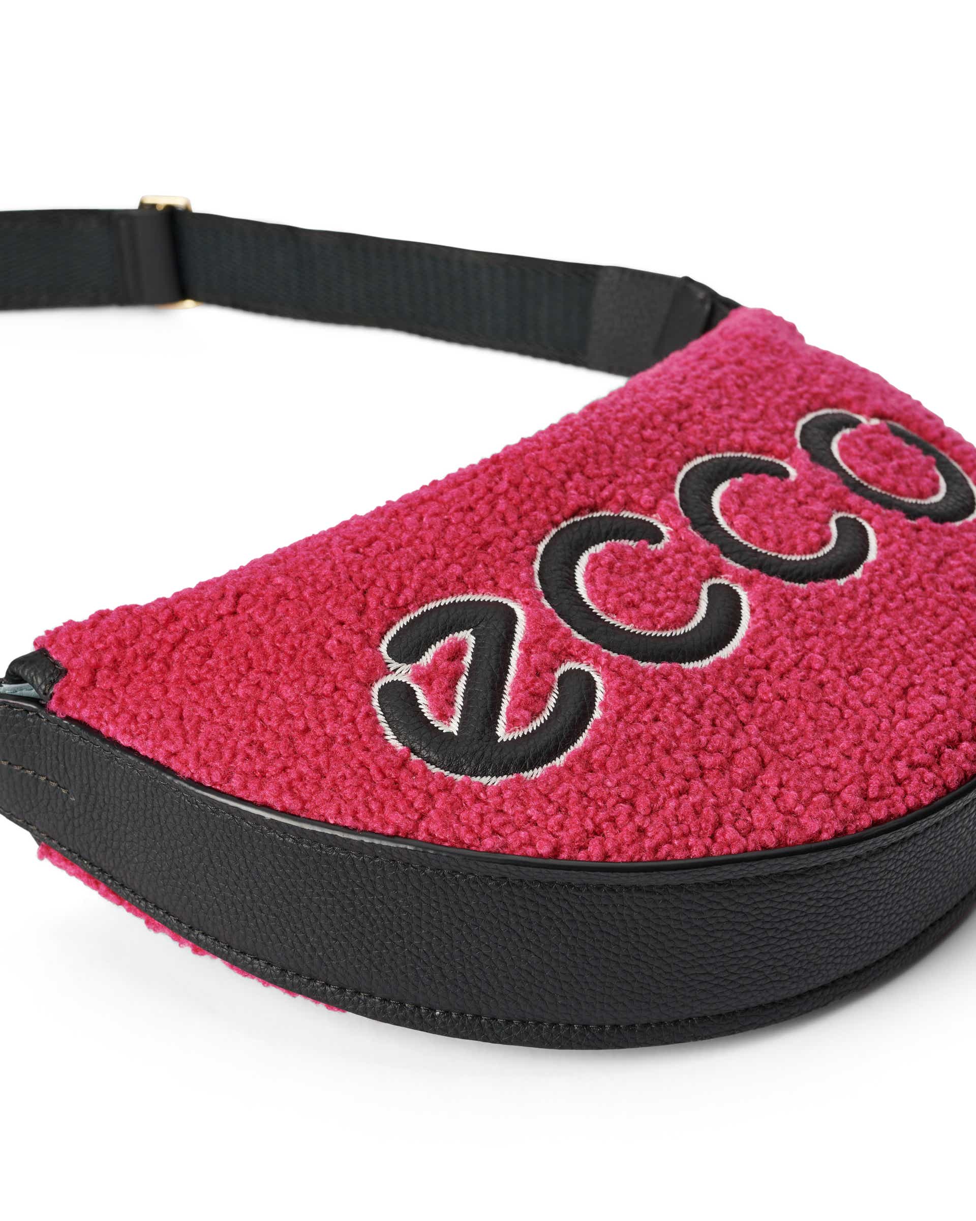 ECCO Fortune Snuggle Soft Pebbled レザークロスボディバッグ - ピンク - Detail-2