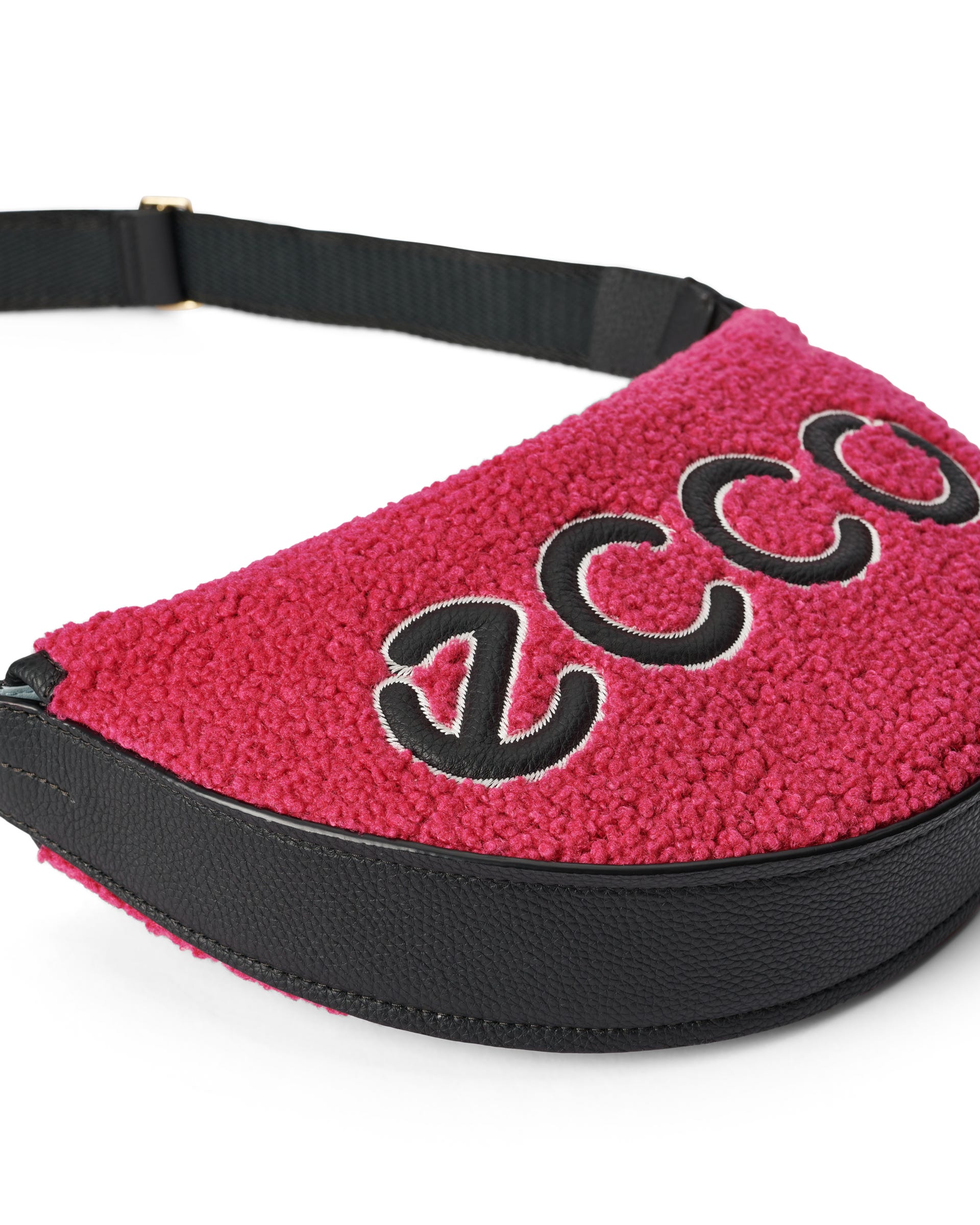 ECCO Fortune Snuggle Soft Pebbled レザークロスボディバッグ - ピンク - Detail-2