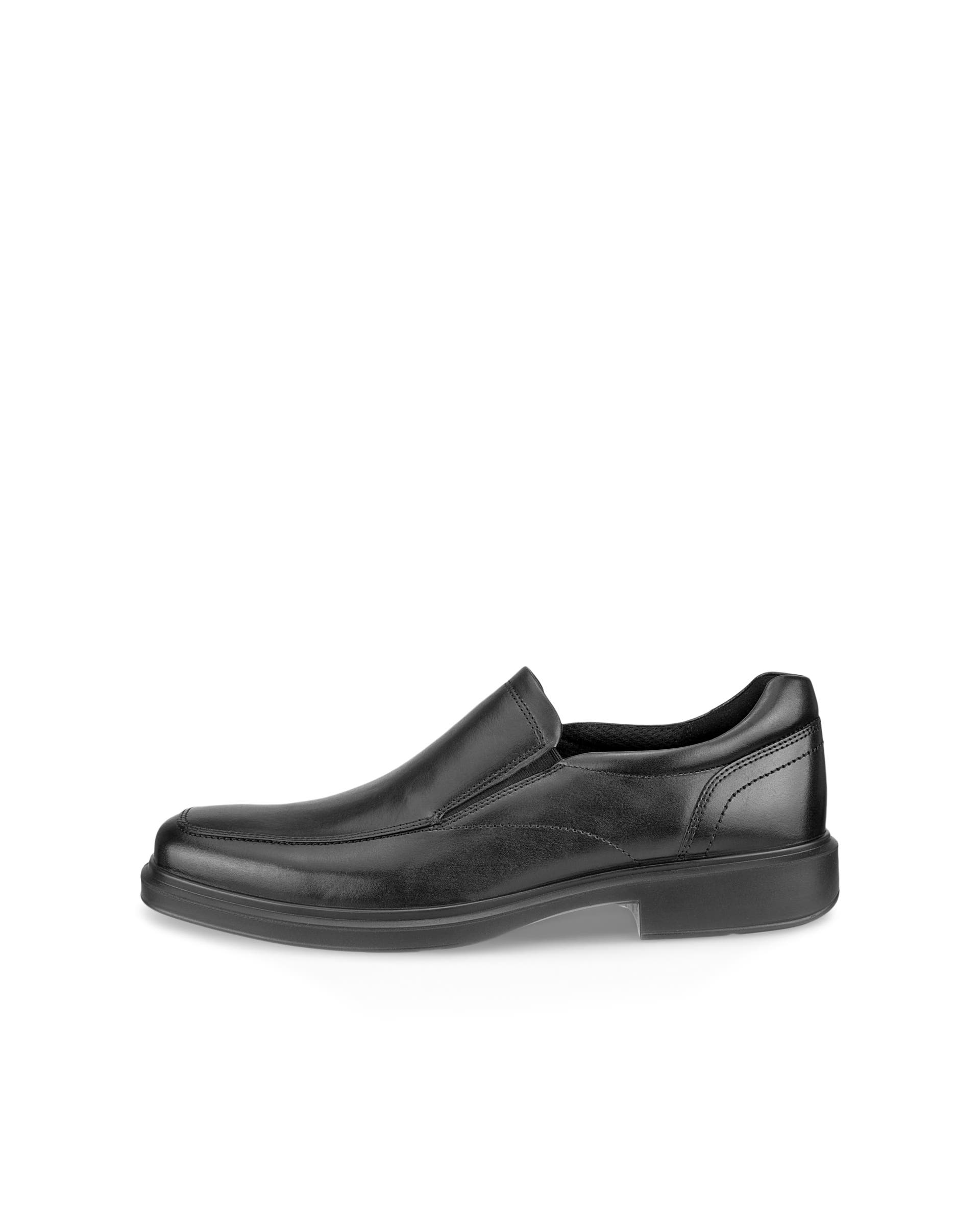 ECCO® Helsinki 2 chaussures habillée sans lacet en cuir pour homme - Noir - Outside