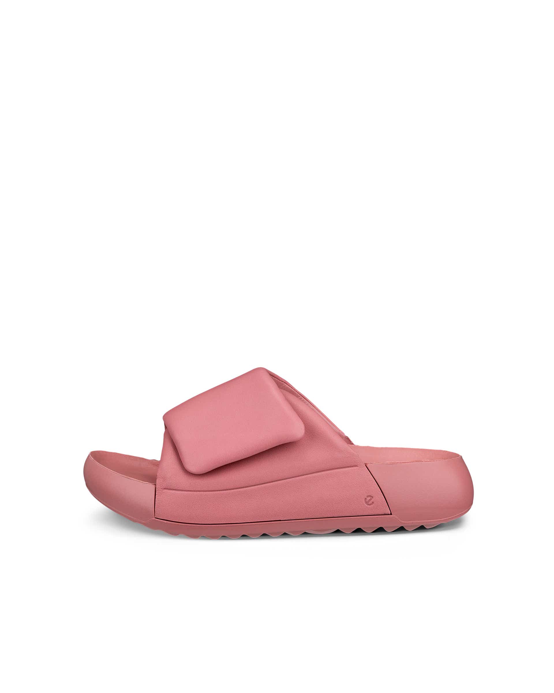 Women's ECCO® Cozmo PF Leather Sandal - Pink - Outside
