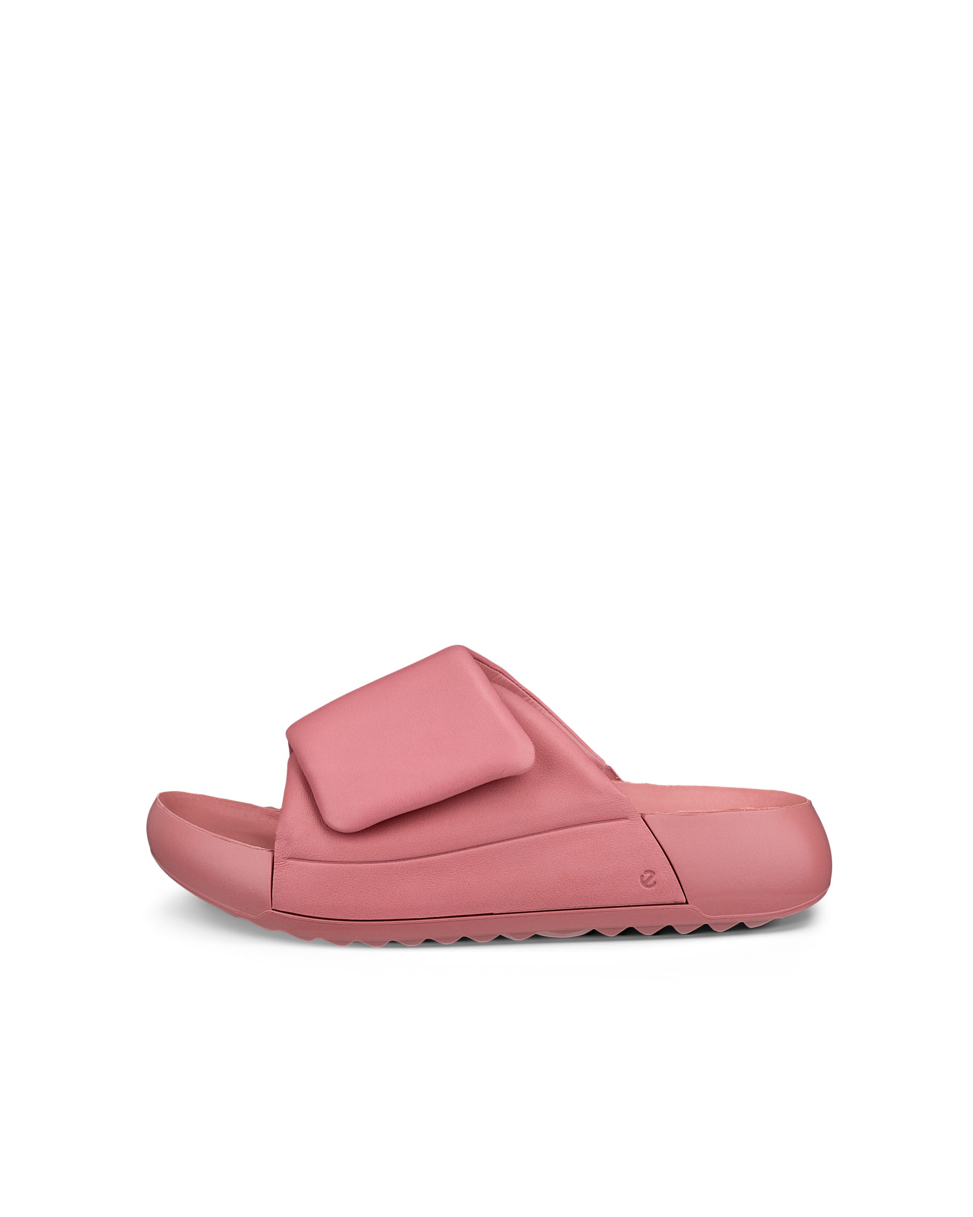 Women's ECCO® Cozmo PF Leather Sandal - Pink - Outside