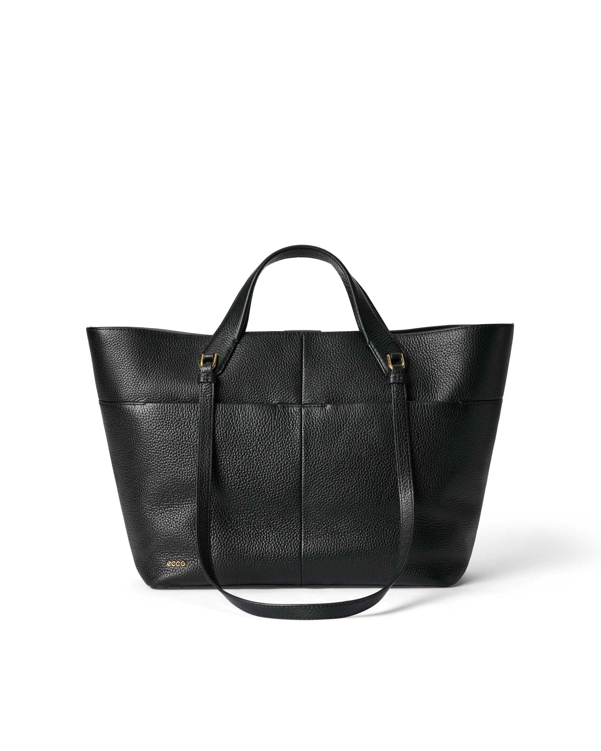 ECCO Tote Pebbled レザートートバッグ | ブラック