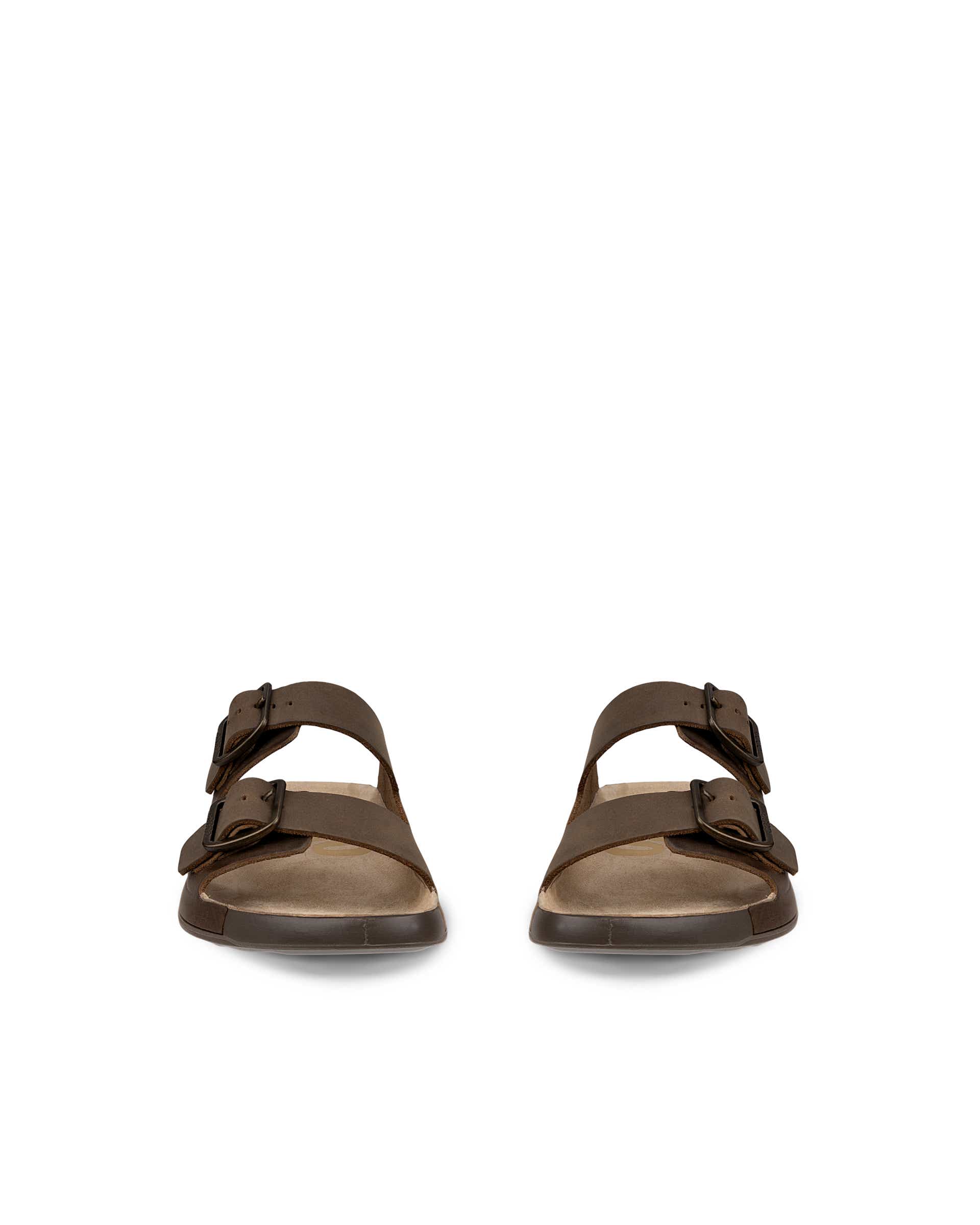 ECCO® Cozmo Herren Nubuksandale mit zwei Riemen - Braun - Front pair