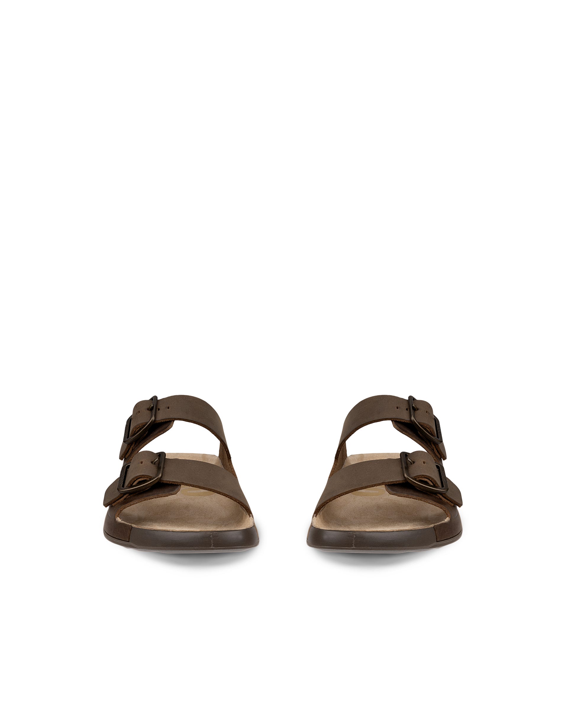 ECCO® Cozmo Herren Nubuksandale mit zwei Riemen - Braun - Front pair