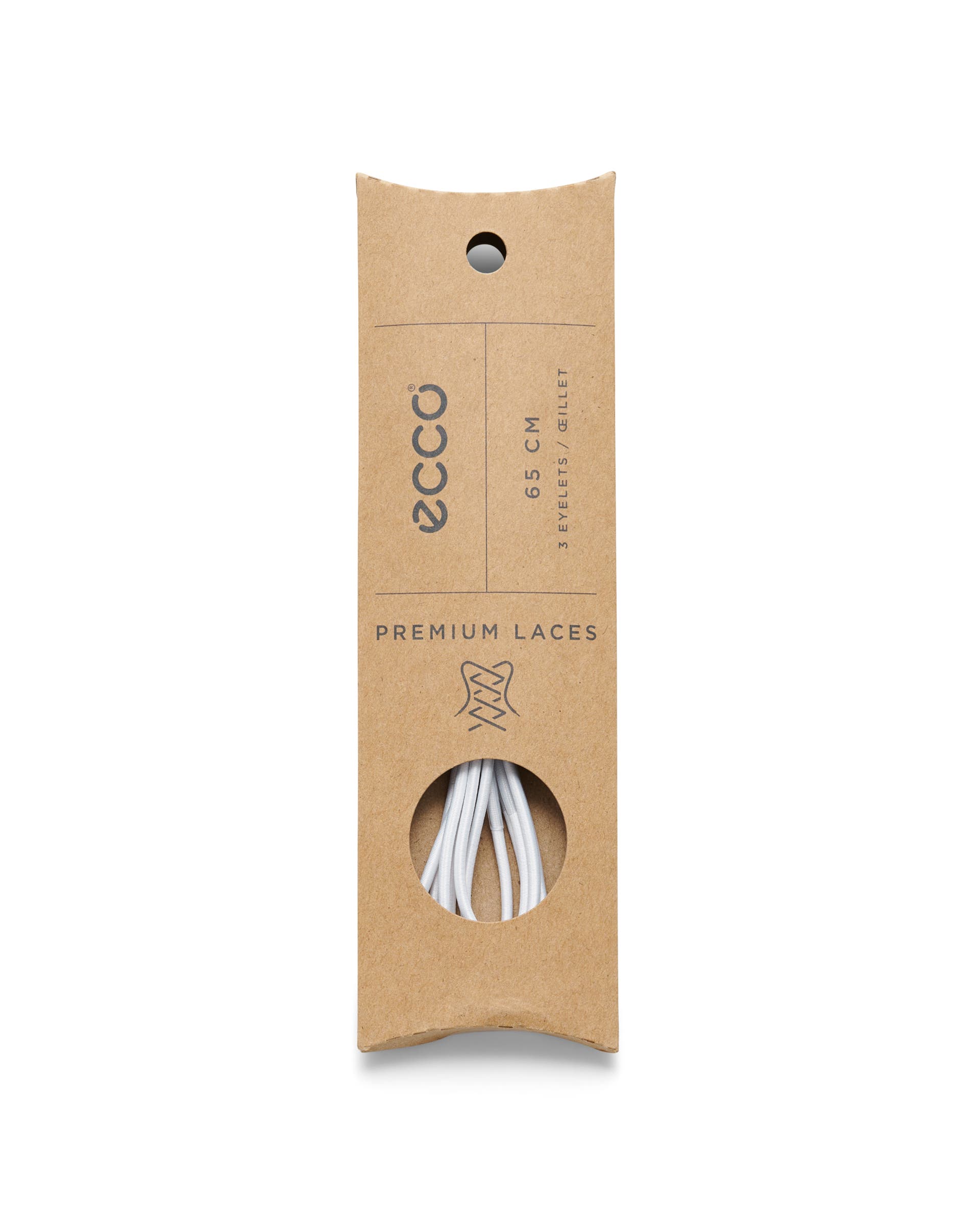 ECCO Fast Lock Laces 65cm - White - Detail-2