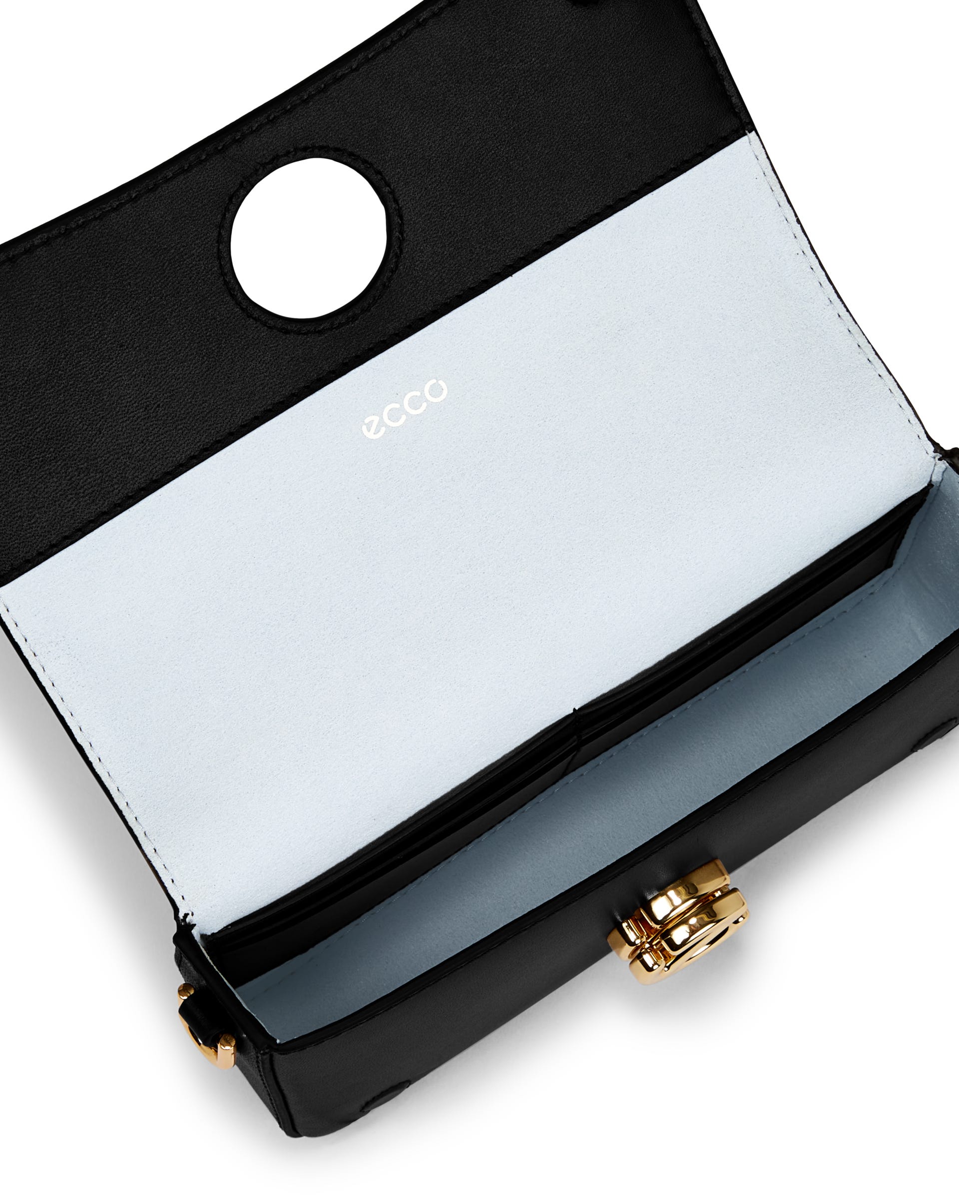 ECCO Pinch Small Lock Wave レザークロスボディバッグ | ブラック