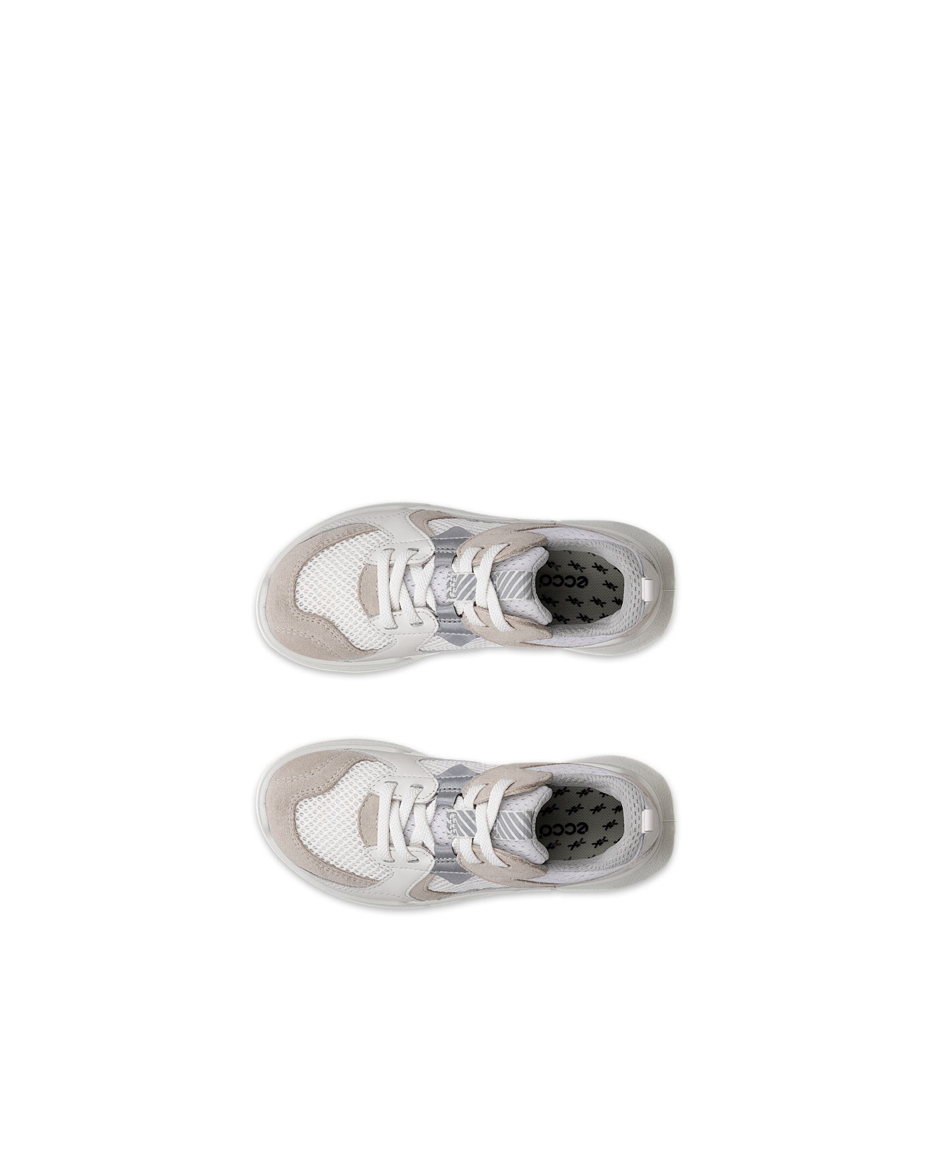 ECCO® Retro Sneaker baskets en cuir pour femme - Blanc - Top left pair