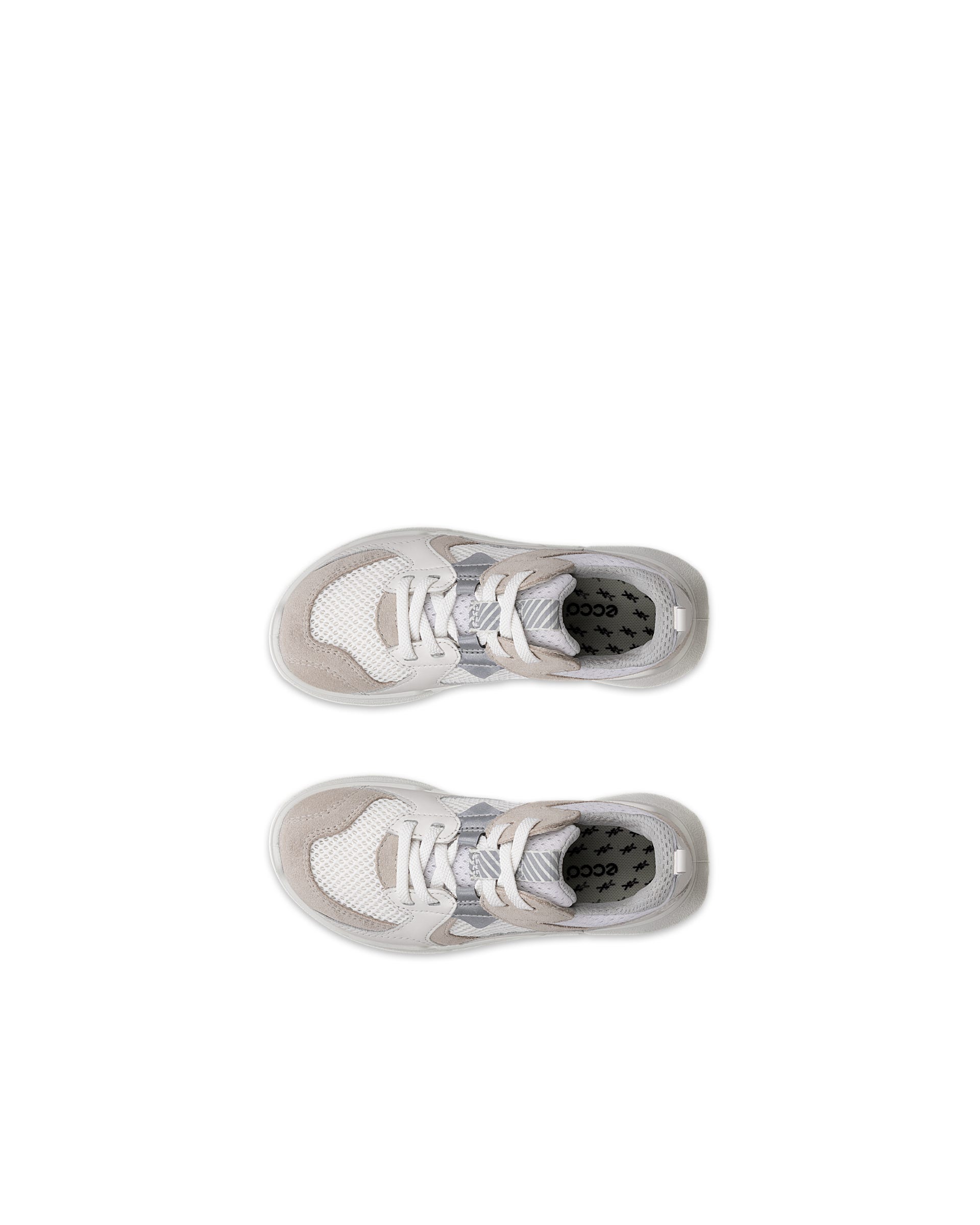 ECCO® Retro Sneaker baskets en cuir pour femme - Blanc - Top left pair