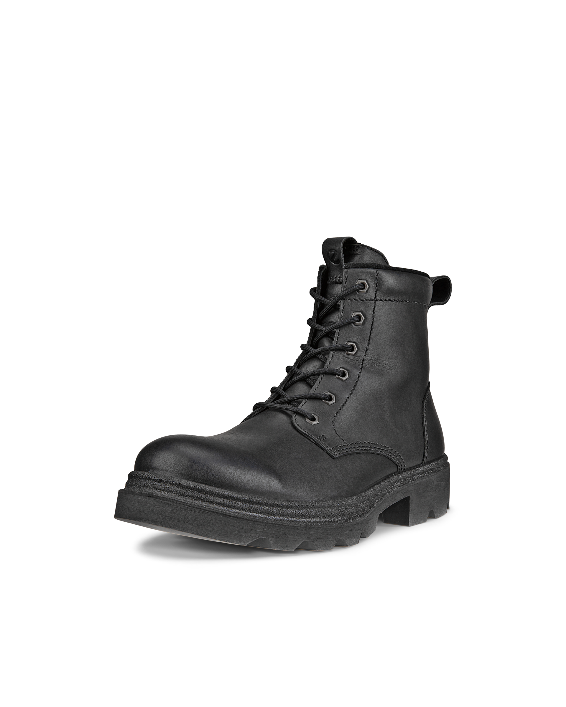 ECCO® Grainer Snörkänga i skinn herr - Svart - Main