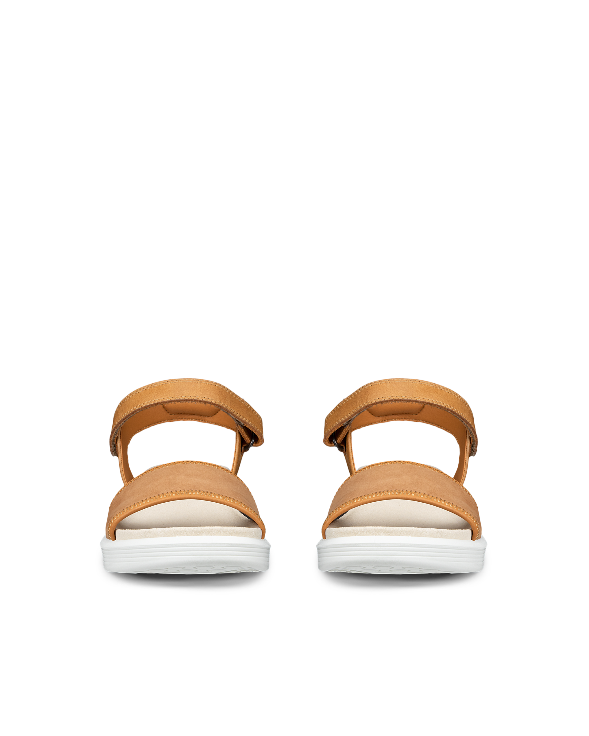 Women's ECCO® Soft Sandal Nubuck Two Strap Sandal | Brown