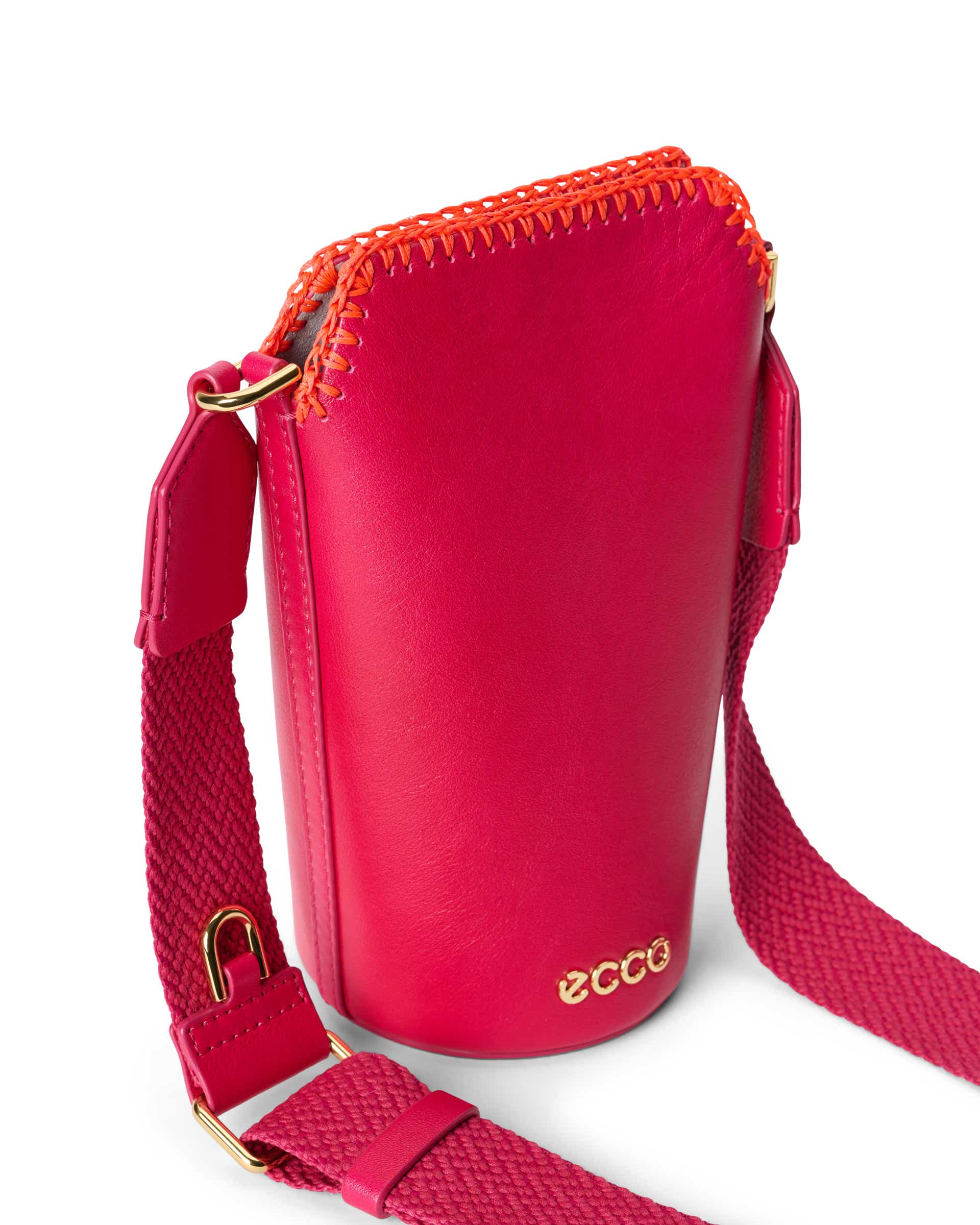 ECCO® Pot Umhängetasche aus Leder - Rosa - Detail-1