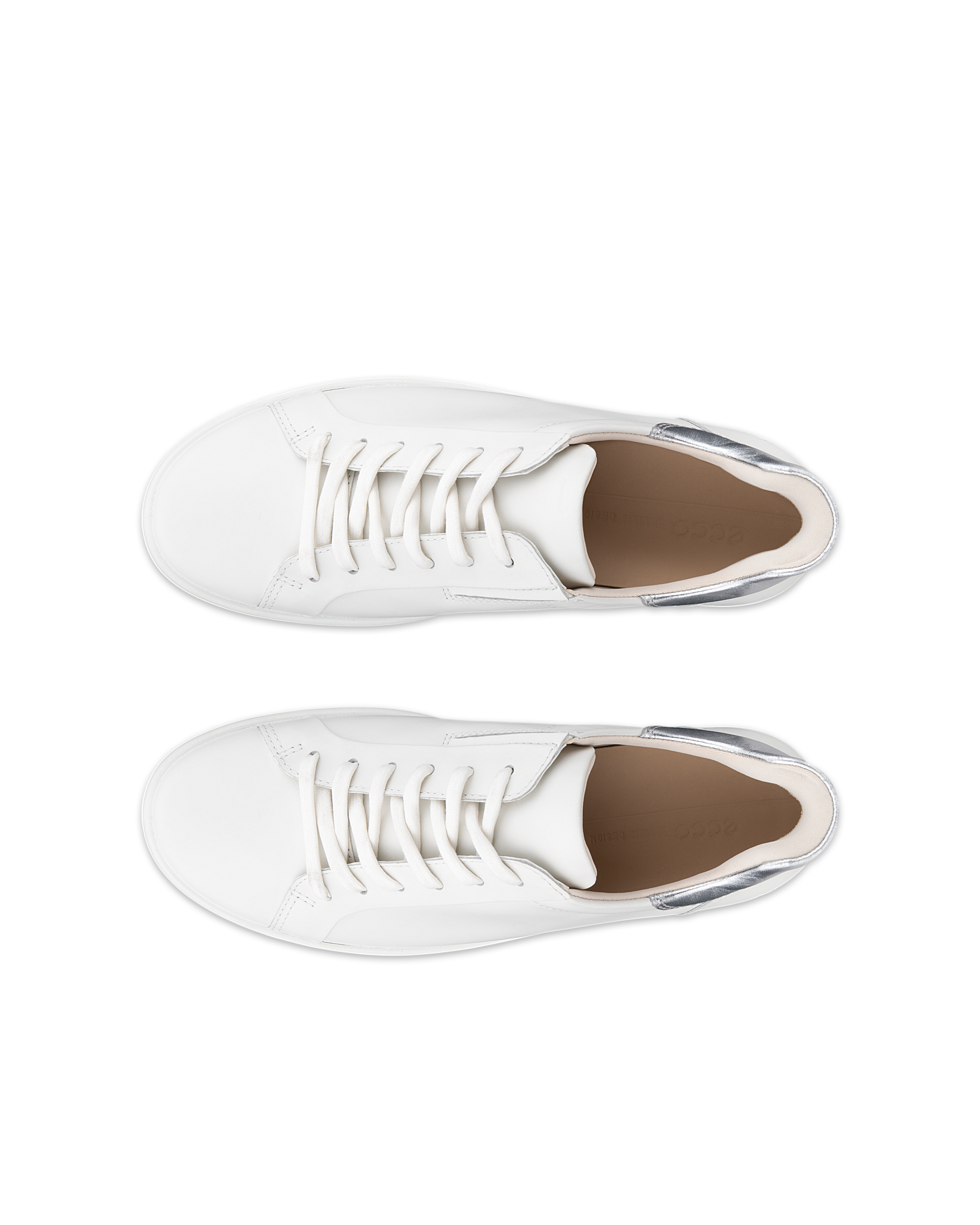 ECCO® Soft 7 Damen Ledersneaker - Weiß - Top left pair