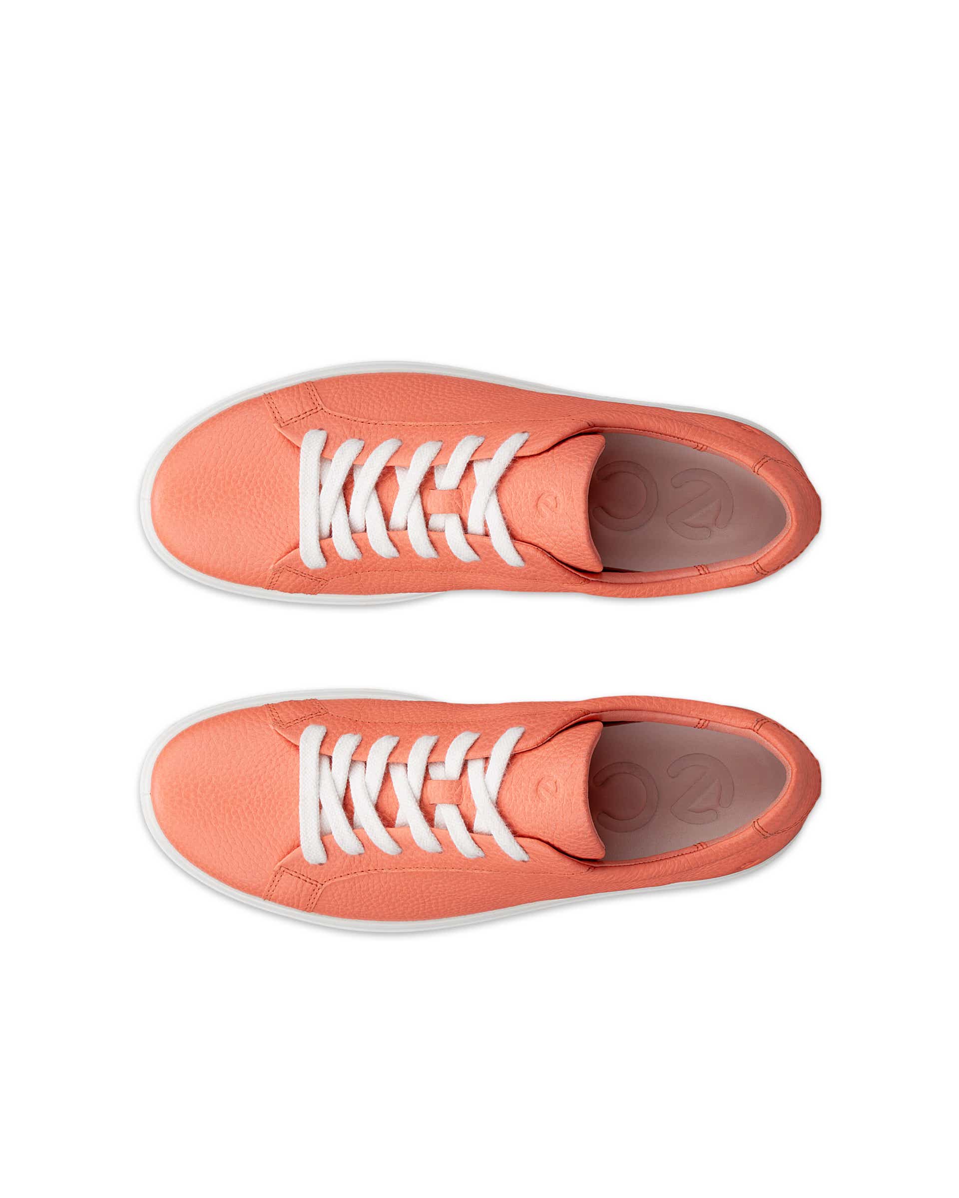 ECCO® Soft 60 Damen Ledersneaker - Orange - Top left pair