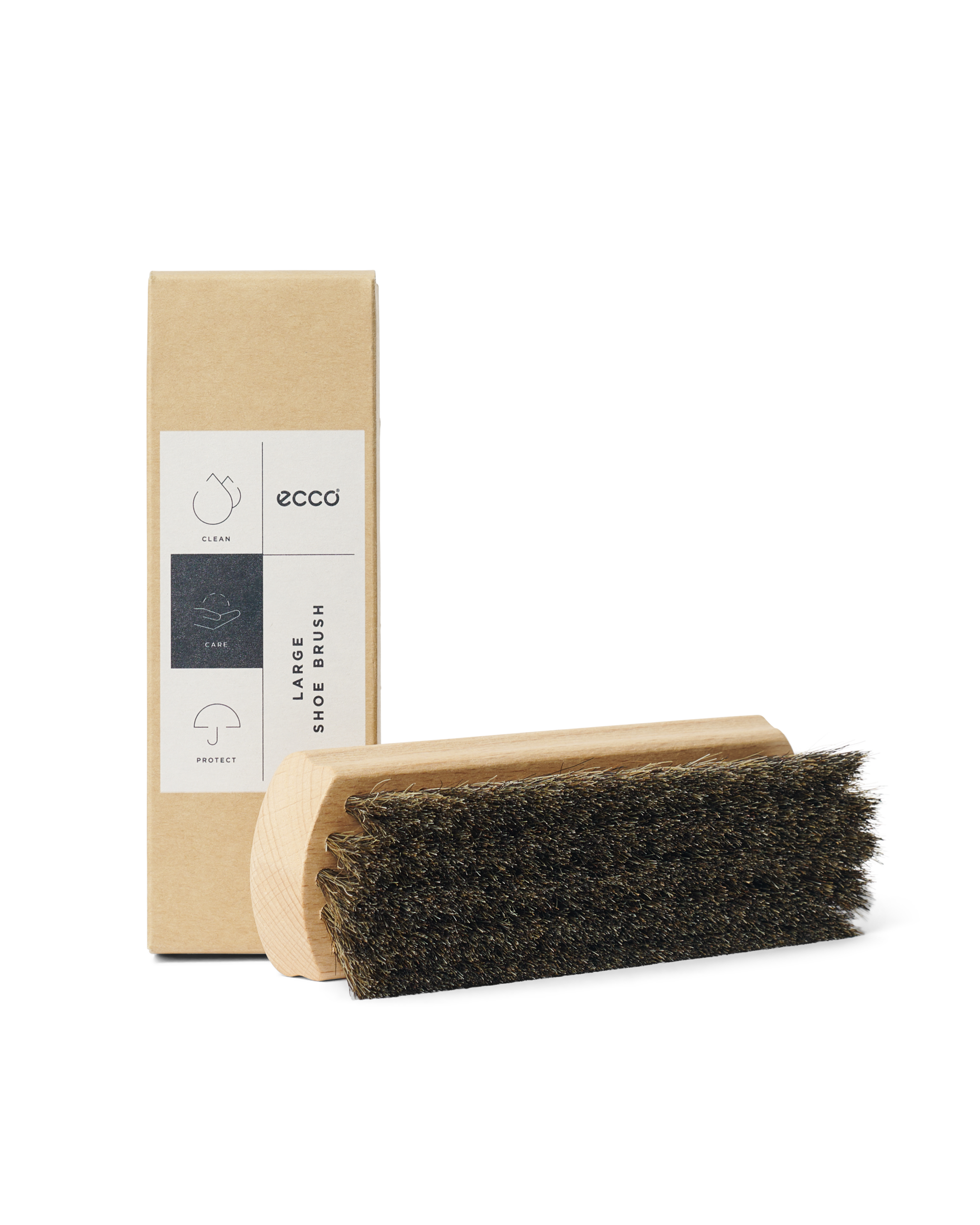 ECCO Large Shoe Brush — Beige
