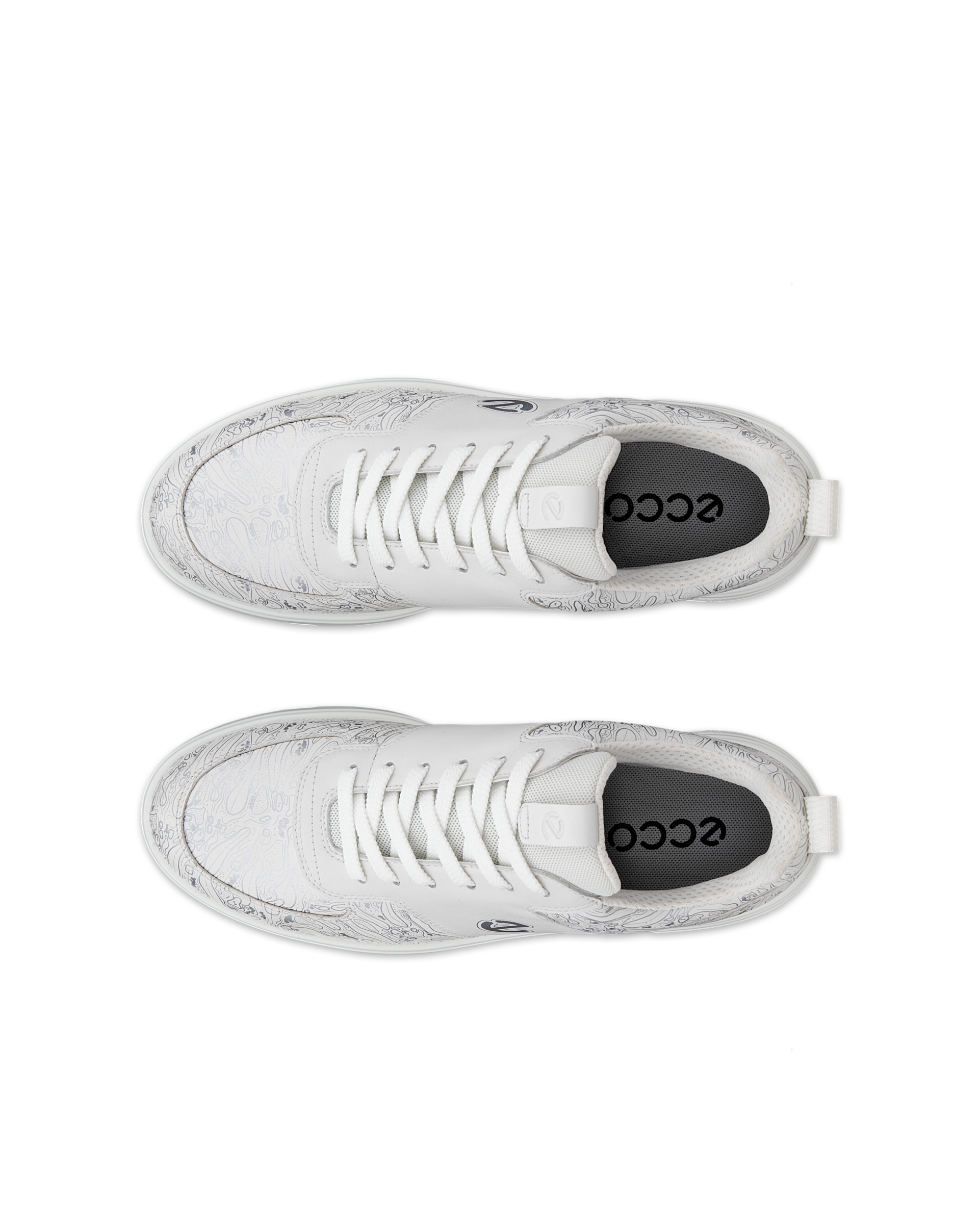ecco ホワイト ウィメンズ Gore-Texゴルフシューズ ECCO Golf Street 720 Graphic Women ウィメンズ レザーGore-Texゴルフ