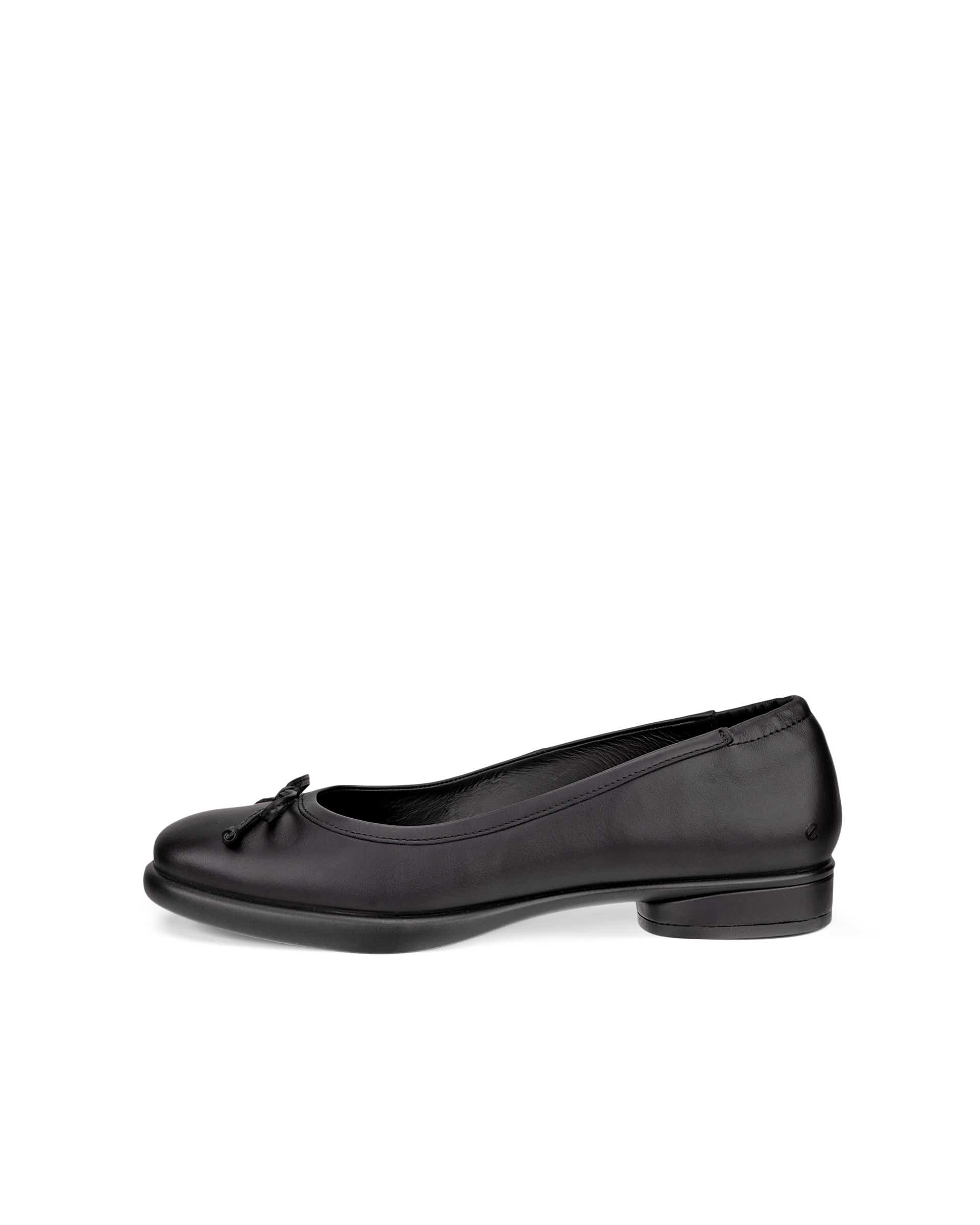 Women's ECCO® Sculpted LX 15 BOW Leather Ballerina - Black - Outside