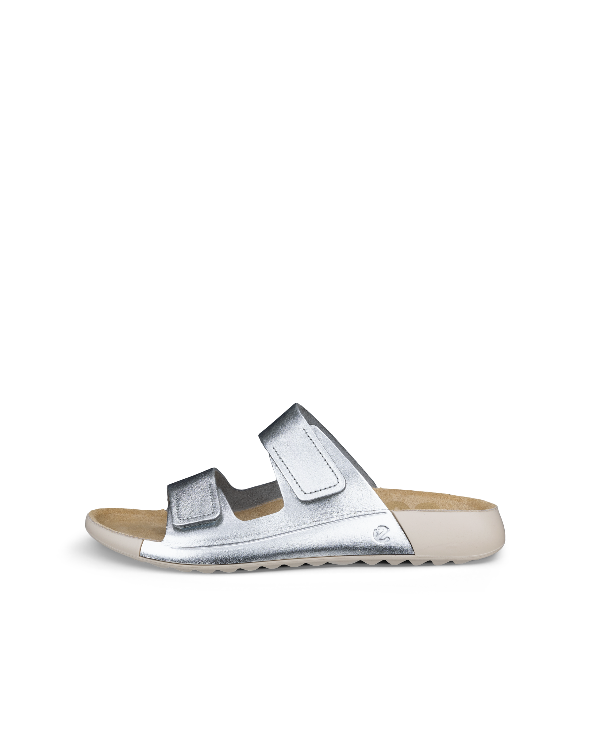 Women's ECCO® Cozmo Leather Two Strap Sandal - Metallics - Outside