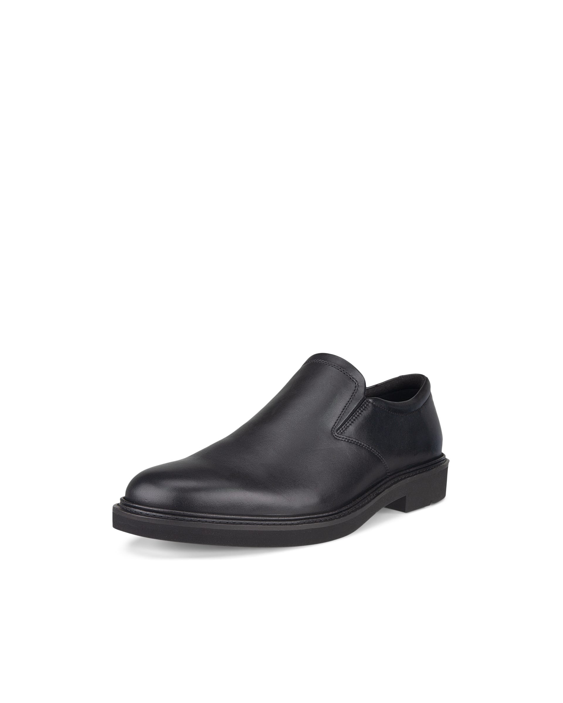 Men's ECCO® Metropole London Leather Slip-On Dress Shoe - Black - Main