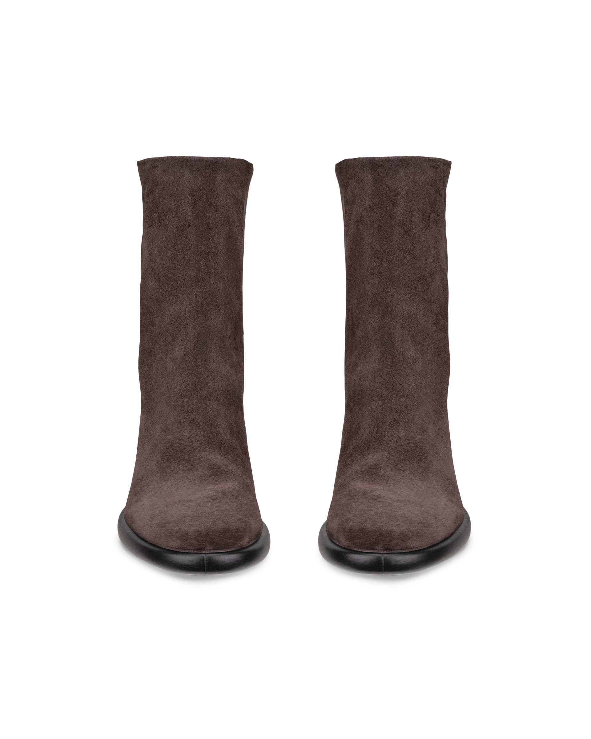 ECCO® SCULPTED LX 55 Damen Hoher Stiefel aus Veloursleder - Braun - Front pair