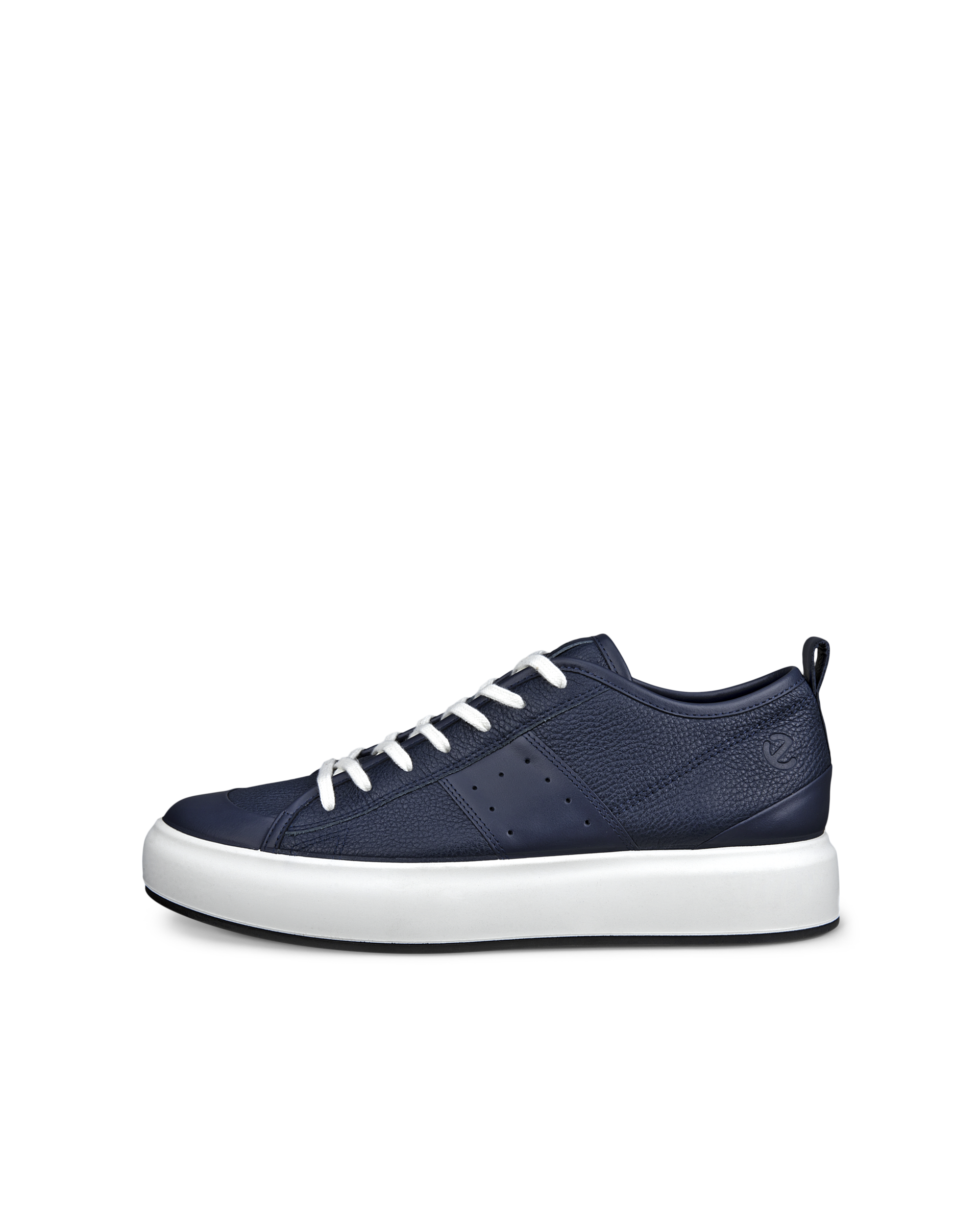 ECCO STREET ACE MENS メンズ レザースニーカー - ブルー - Outside