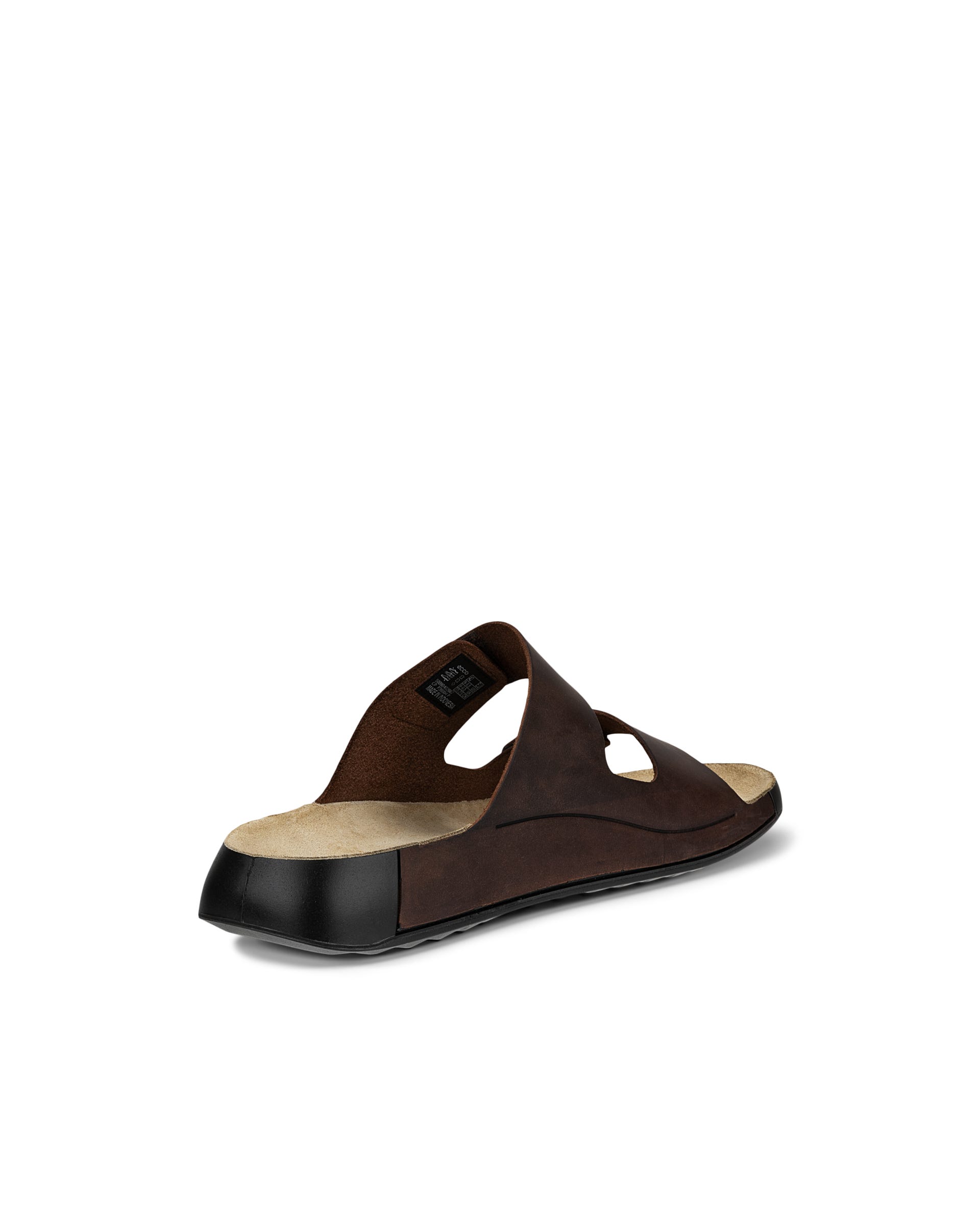 Sandalias con dos tiras de nobuk  ECCO® Cozmo para hombre - Marrón - Back