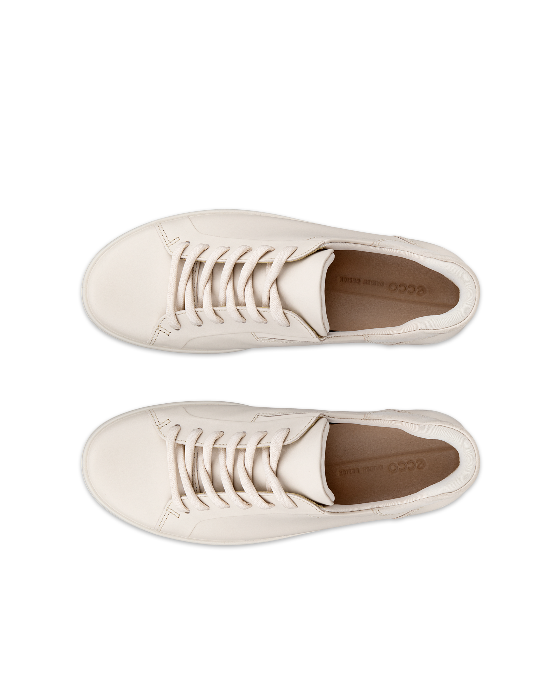 ECCO® SOFT 7 Damen Ledersneaker - Beige - Top left pair