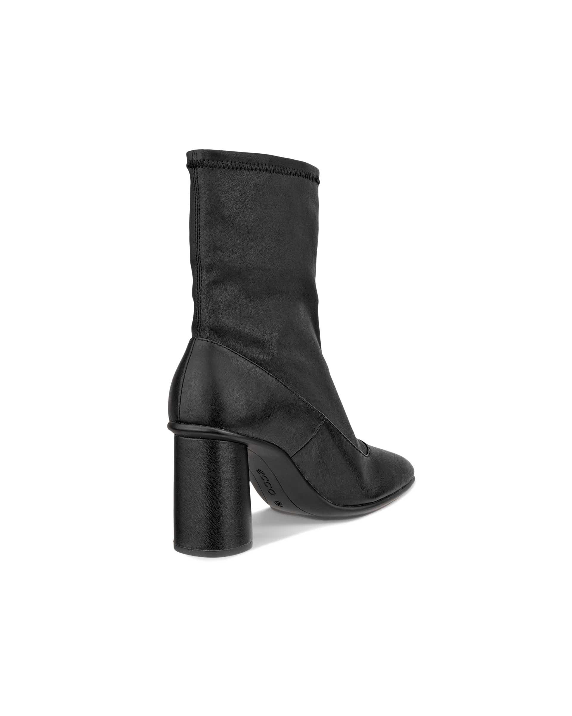 Women's ECCO® SCULPTED ALBA 65 Leather Mid-Cut Boot - Black - Back