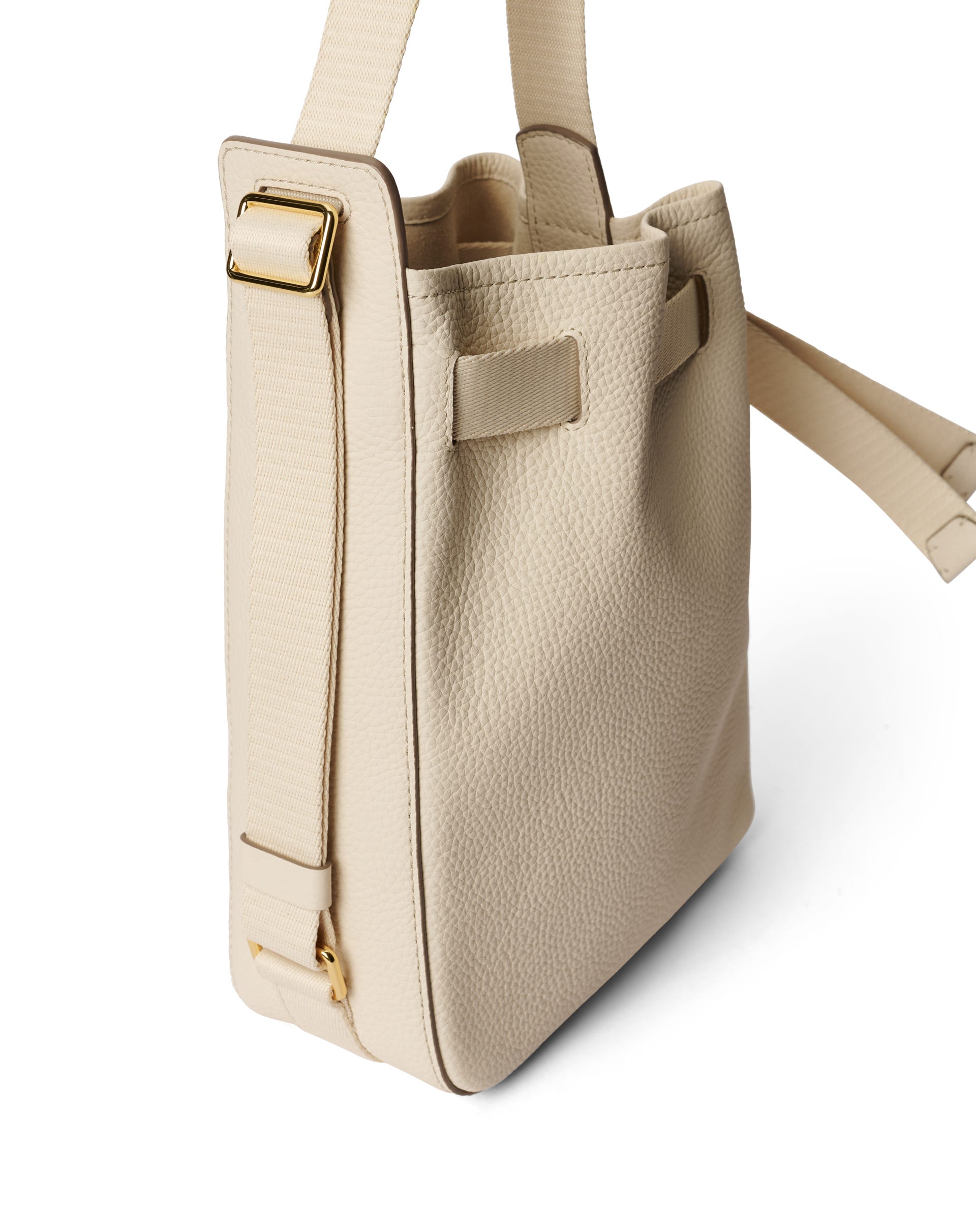 ECCO® Sail Small Leather Hobo Bag - Beige - Detail-1