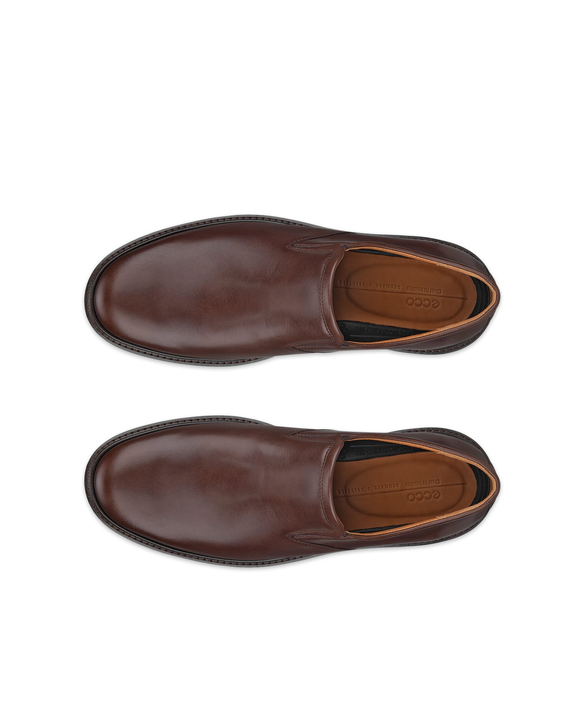 ECCO® Metropole London Dressad skinn slip-on herr - Brun - Top left pair