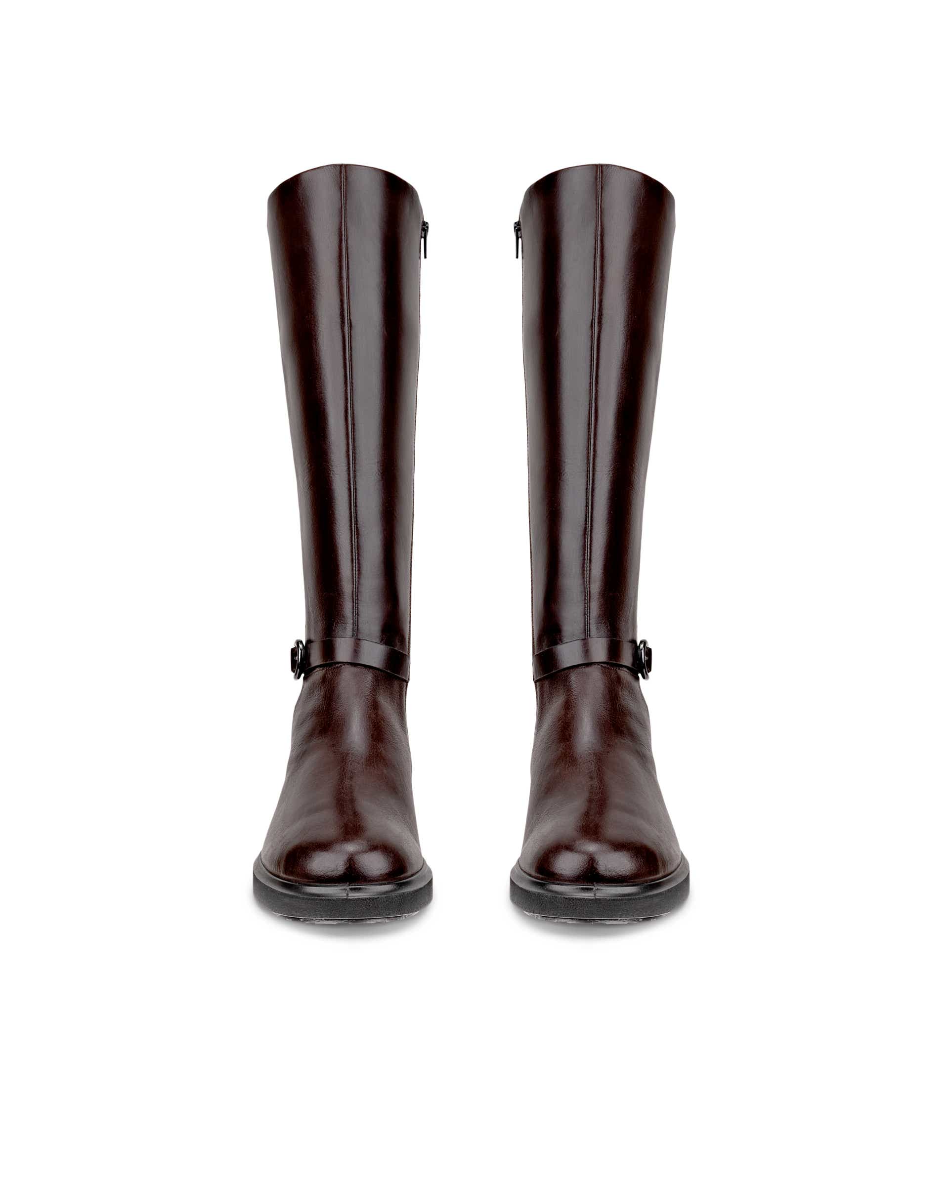 Women's ECCO® METROPOLE AMSTERDAM Leather High-Cut Boot - Brown - Front pair