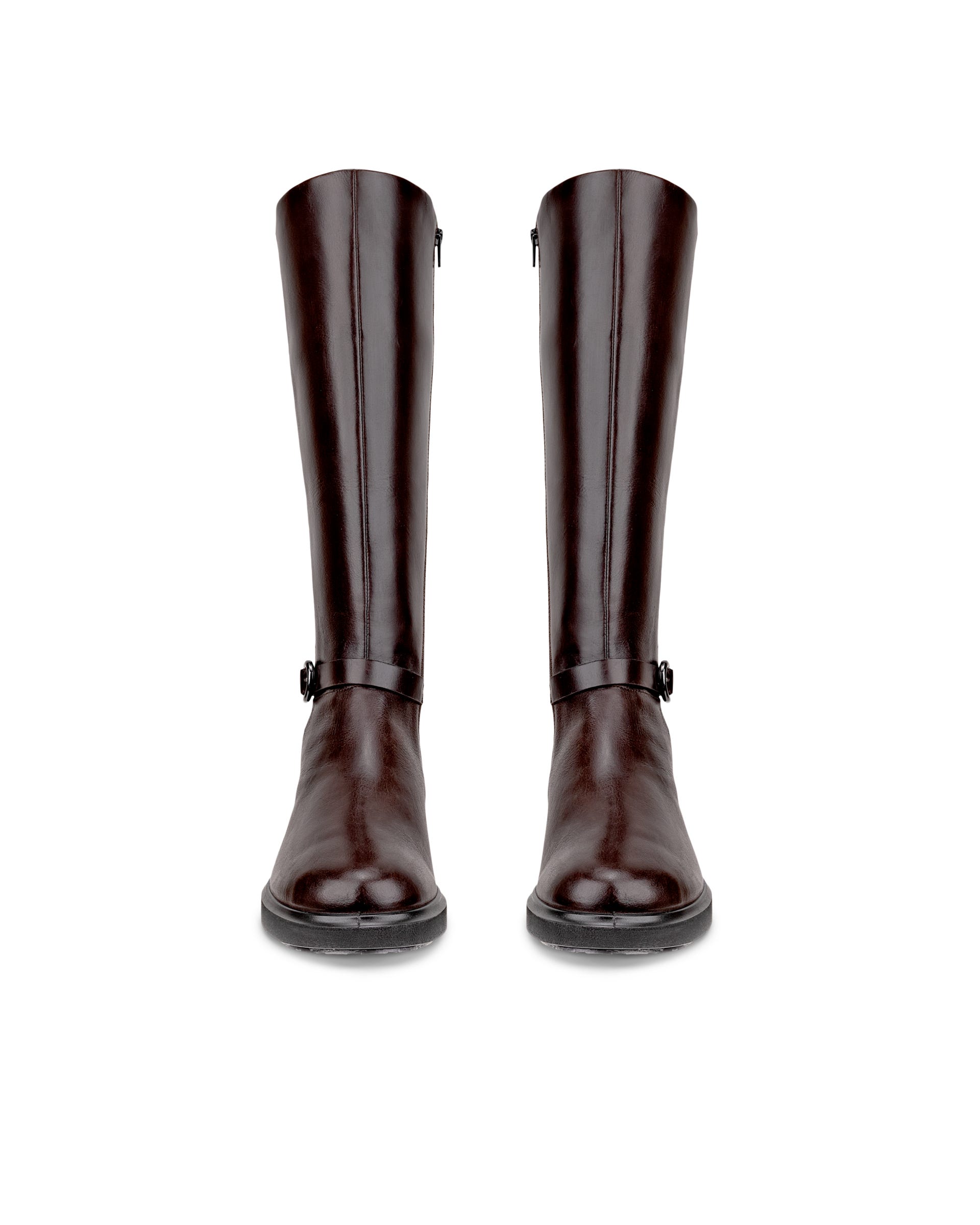 Women's ECCO® METROPOLE AMSTERDAM Leather High-Cut Boot - Brown - Front pair