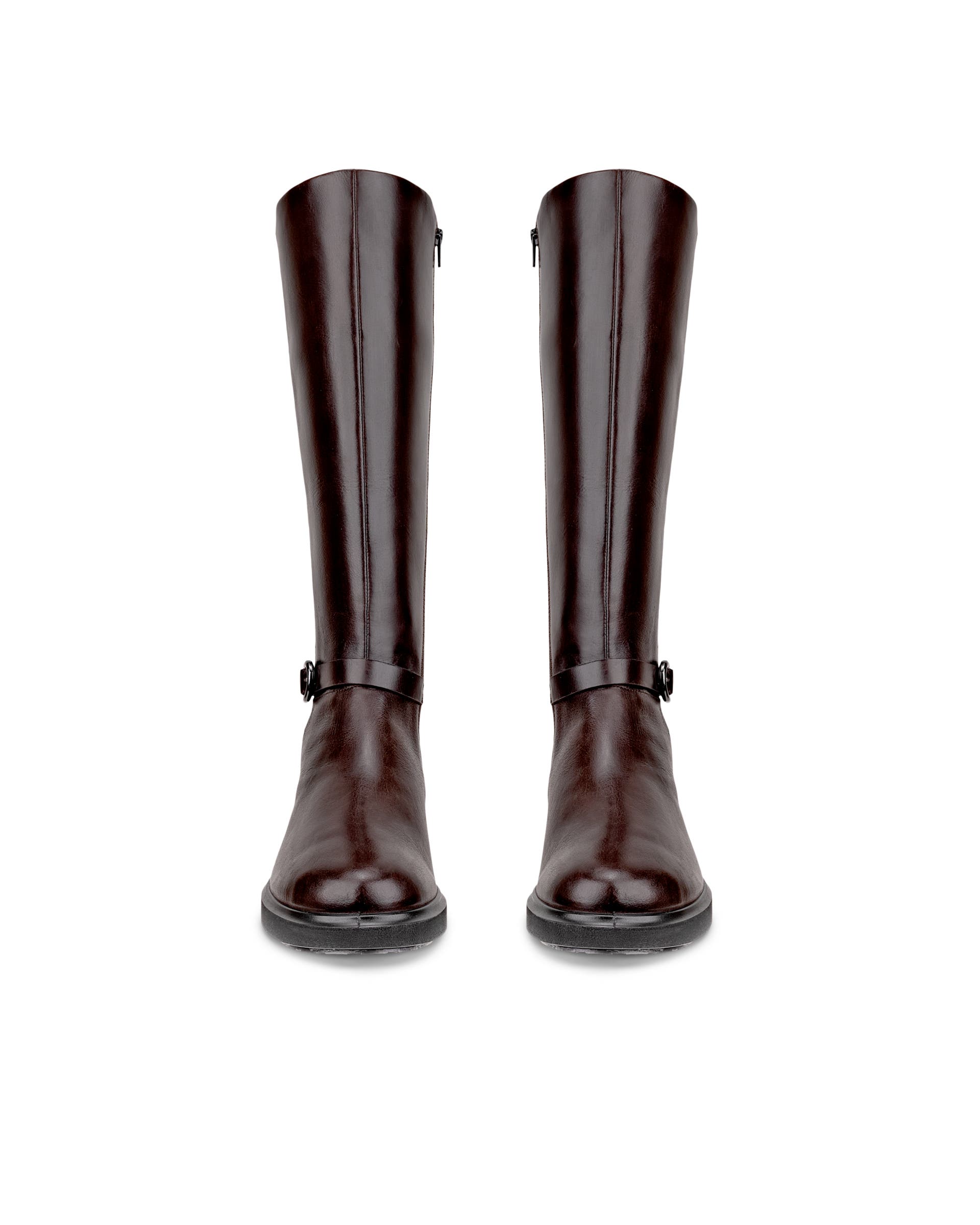 Women's ECCO® METROPOLE AMSTERDAM Leather High-Cut Boot - Brown - Front pair