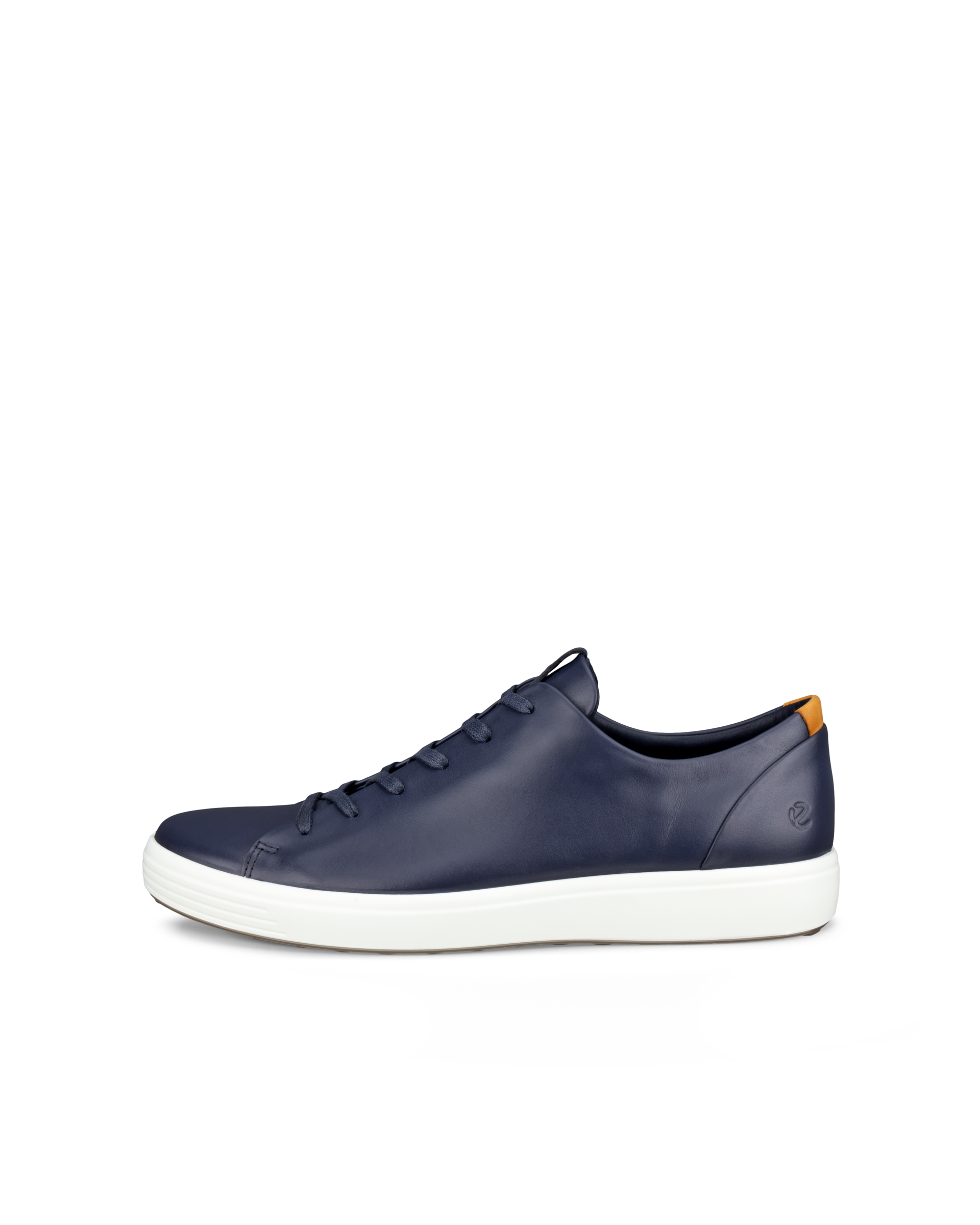 Men's ECCO® Soft 7 Leather Lace-Up Shoe - Blue - Outside
