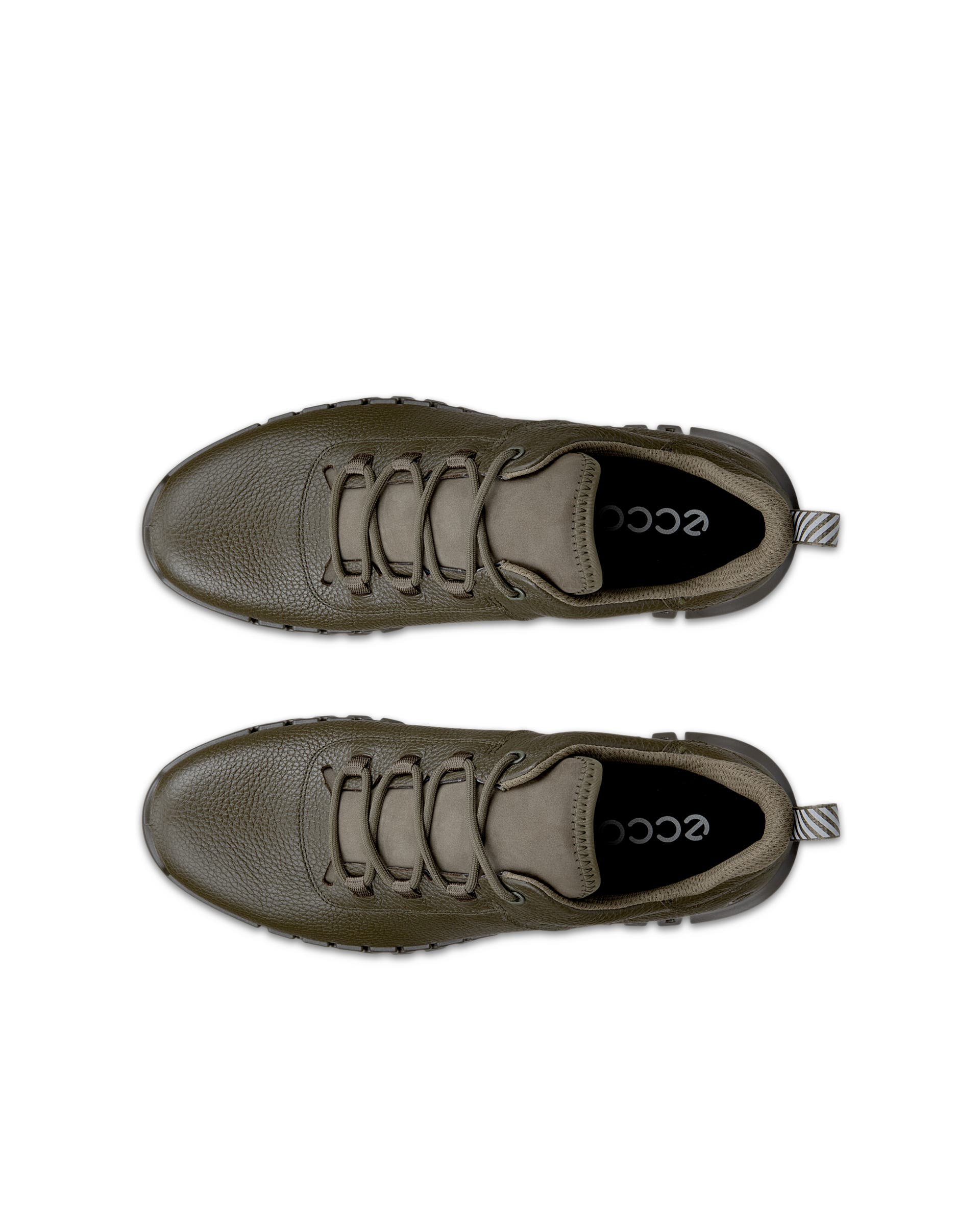 ECCO® GRUUV Gore-Tex sneaker i læder til herrer - Grøn - Top left pair