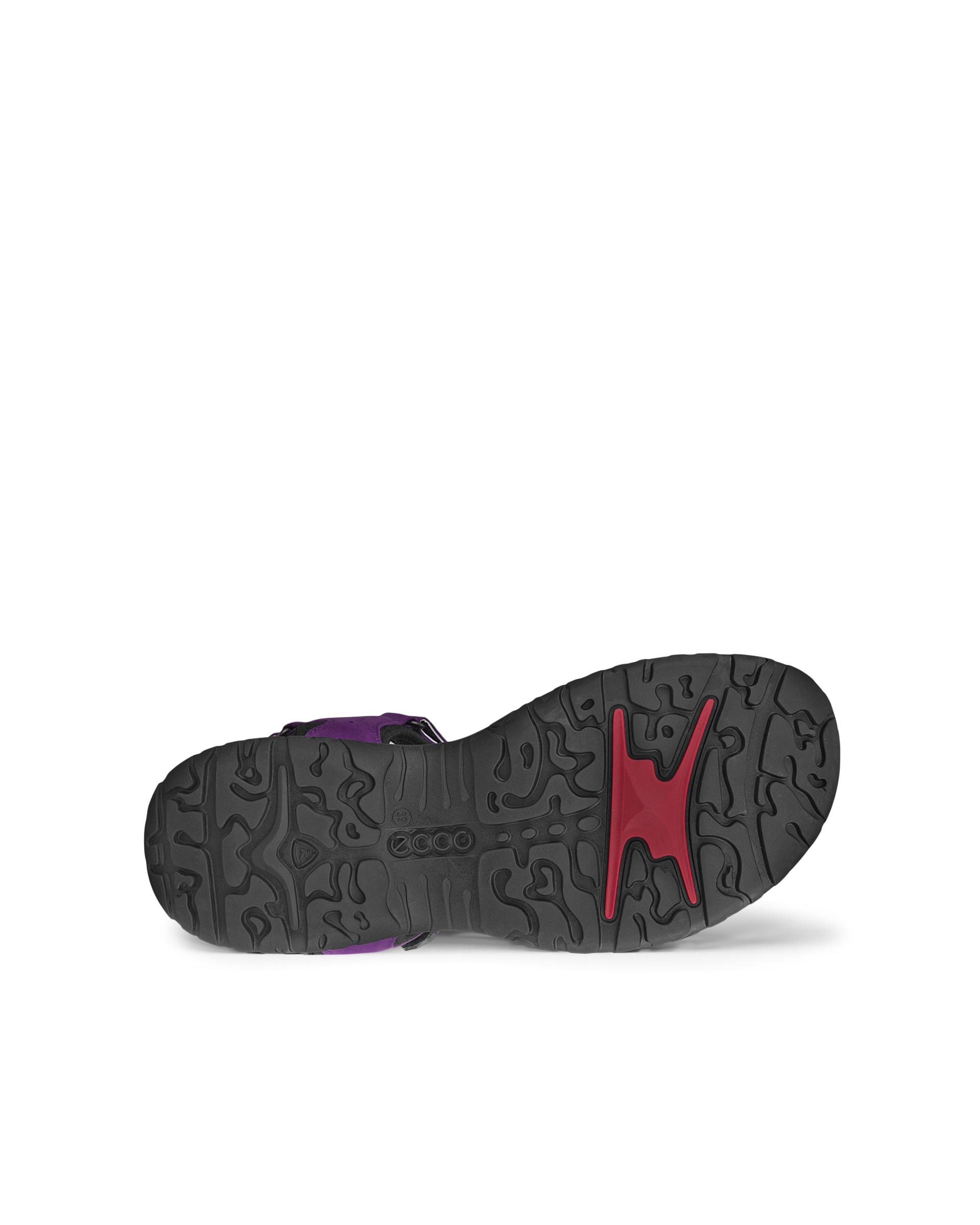 ECCO® Offroad Roam Dames nubuck sandaal met twee bandjes - Paars - Sole