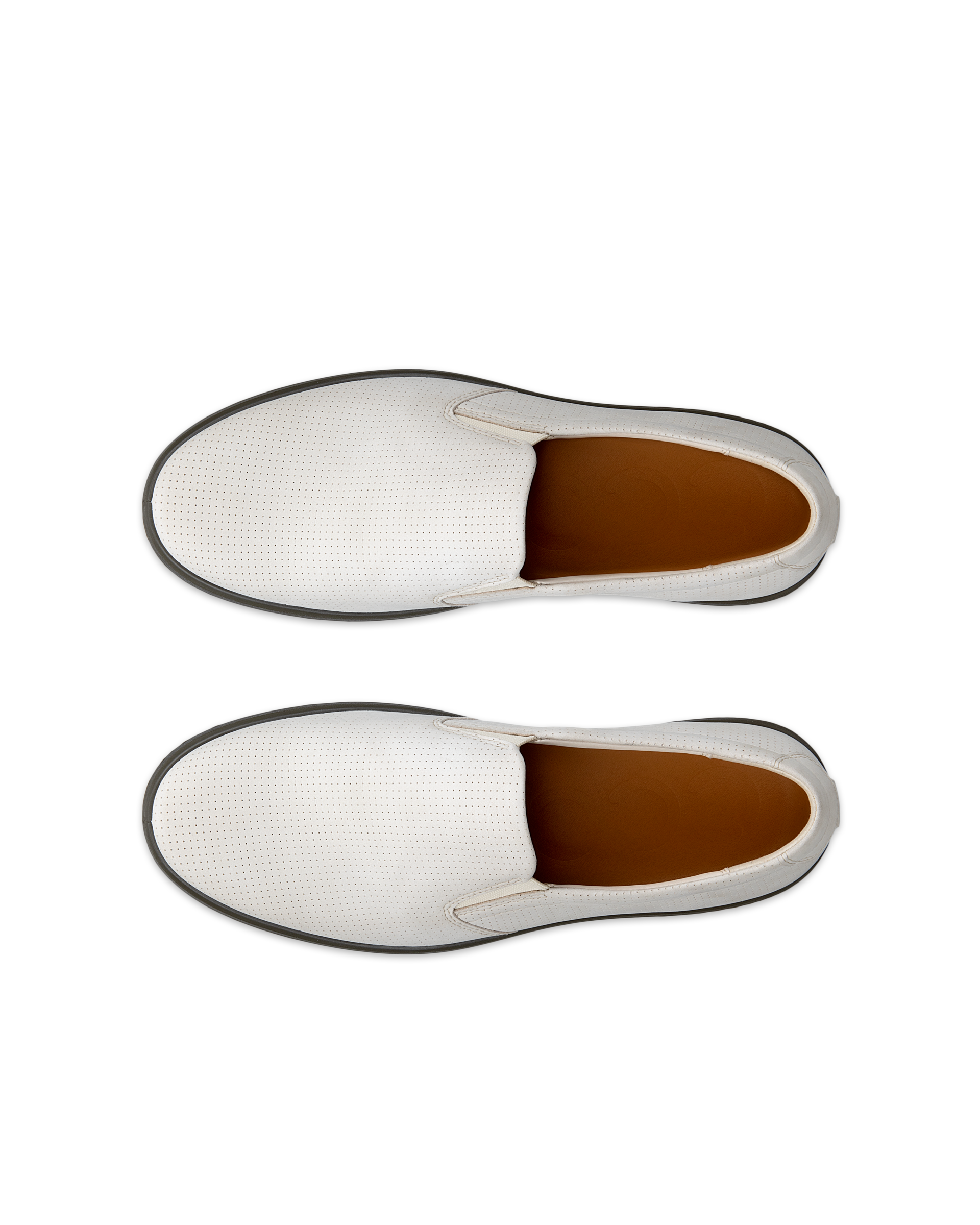Chaussure à enfiler en nubuck ECCO® Soft 60 pour homme - Beige - Top left pair