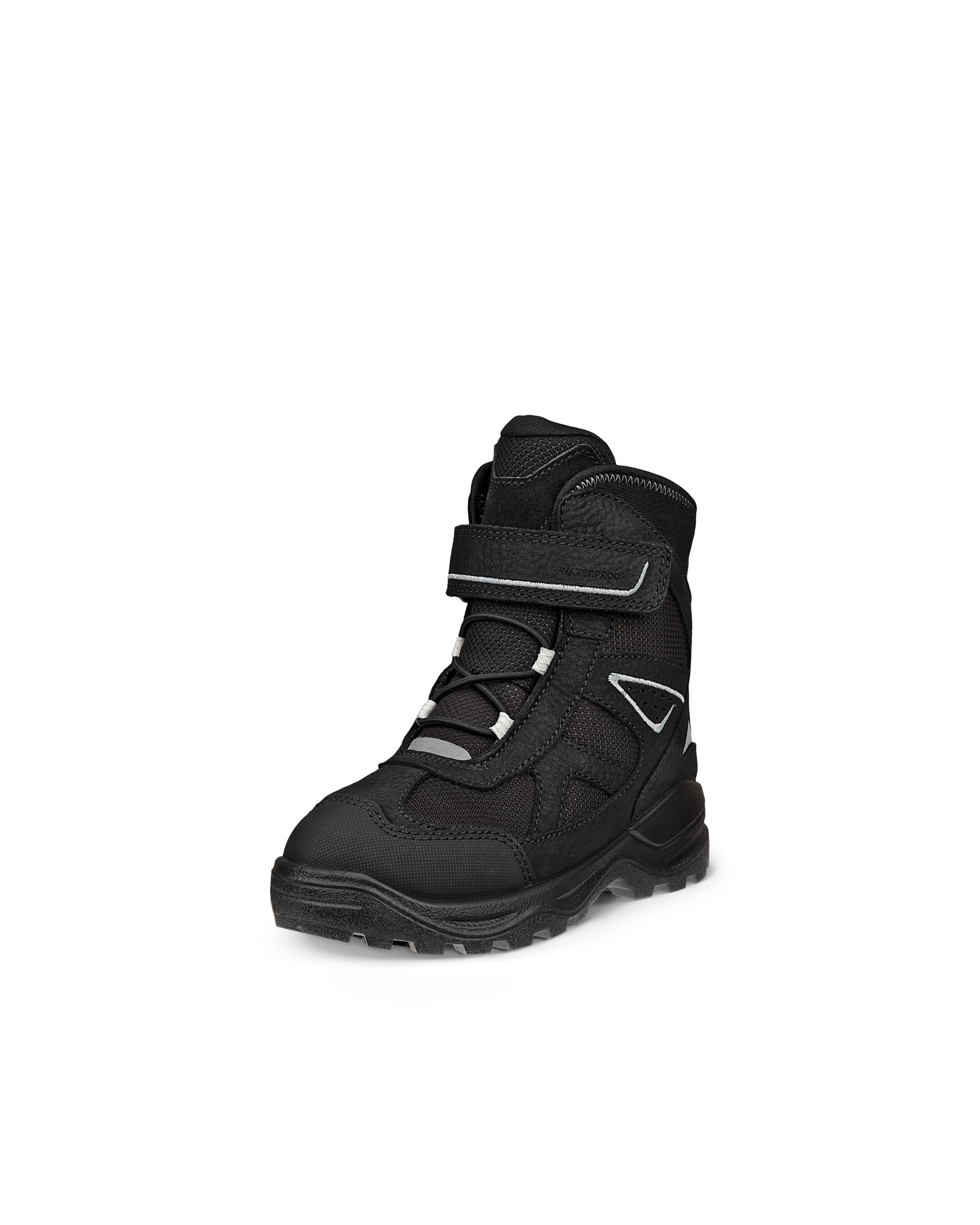 Kids' ECCO® Snow Mountain Nubuck Waterproof Winter Boot - Black - Main
