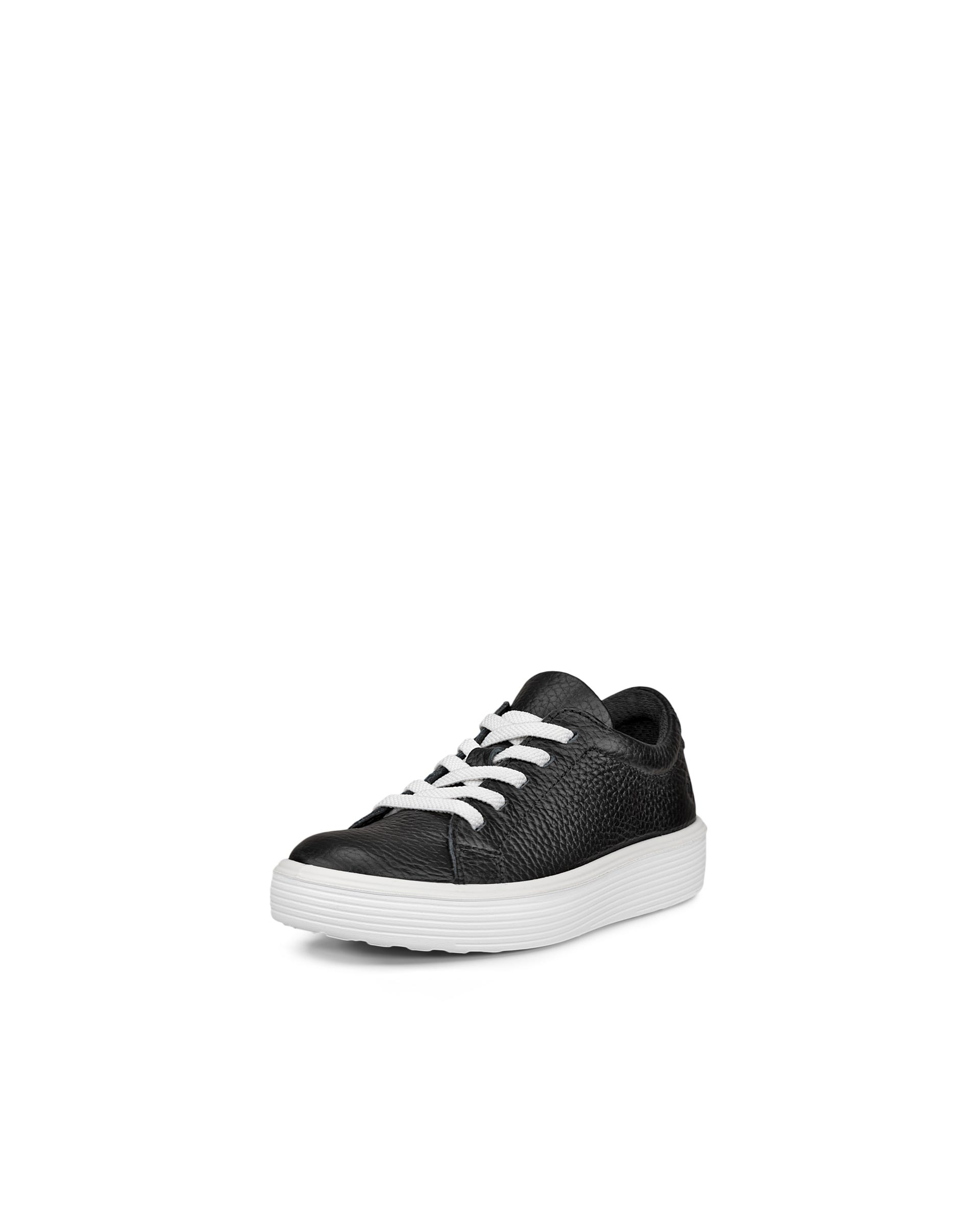 Kids' ECCO® Soft 60 Leather Sneaker - Black - Main
