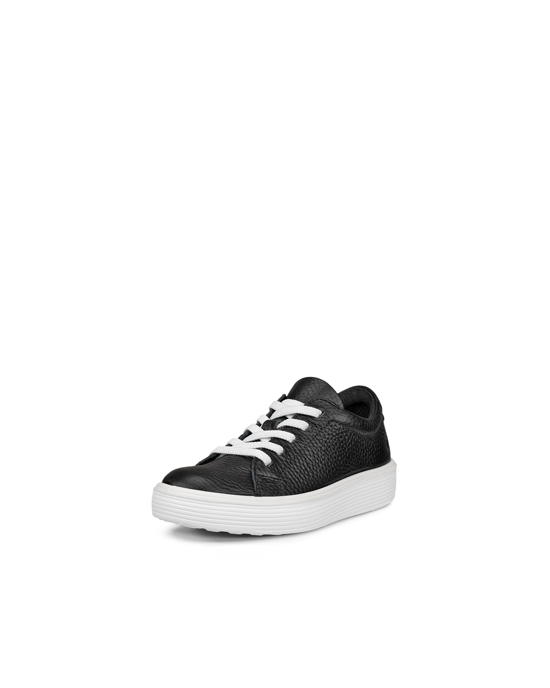 Kids' ECCO® Soft 60 Leather Sneaker - Black - Main