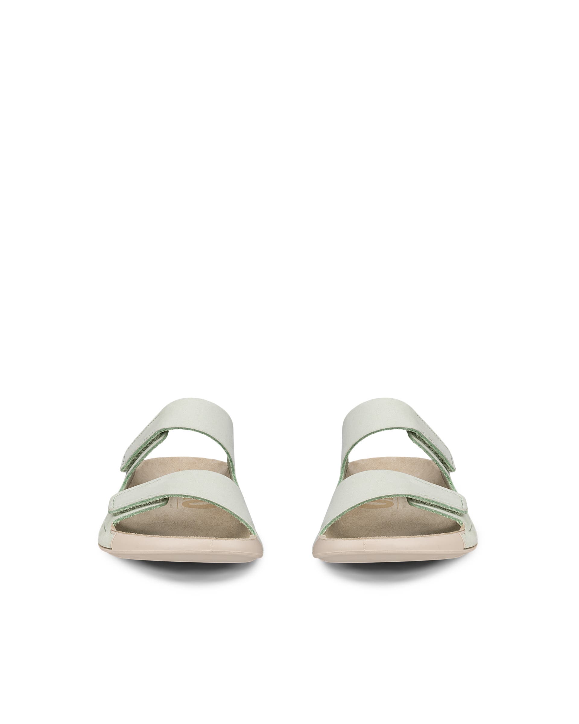 ECCO Cozmo Sandal ウィメンズ ヌバック2ストラップサンダル - グリーン - Front pair