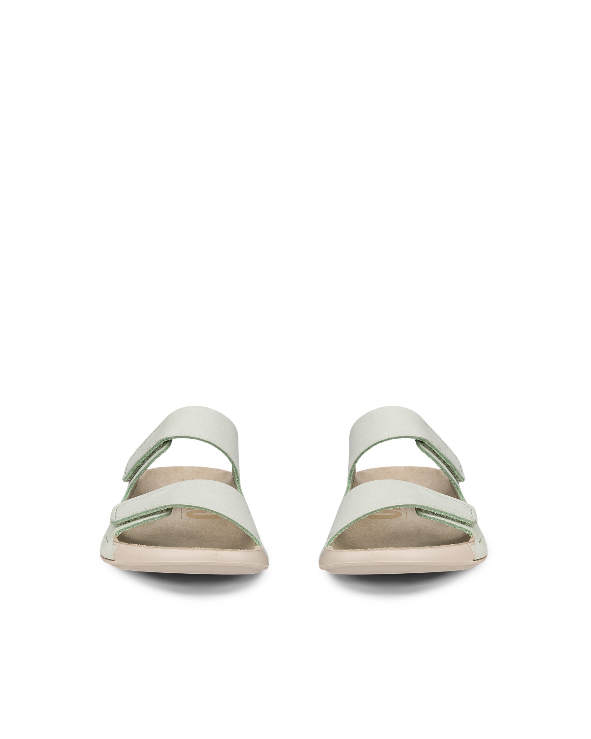 ECCO Cozmo Sandal ウィメンズ ヌバック2ストラップサンダル - グリーン - Front pair