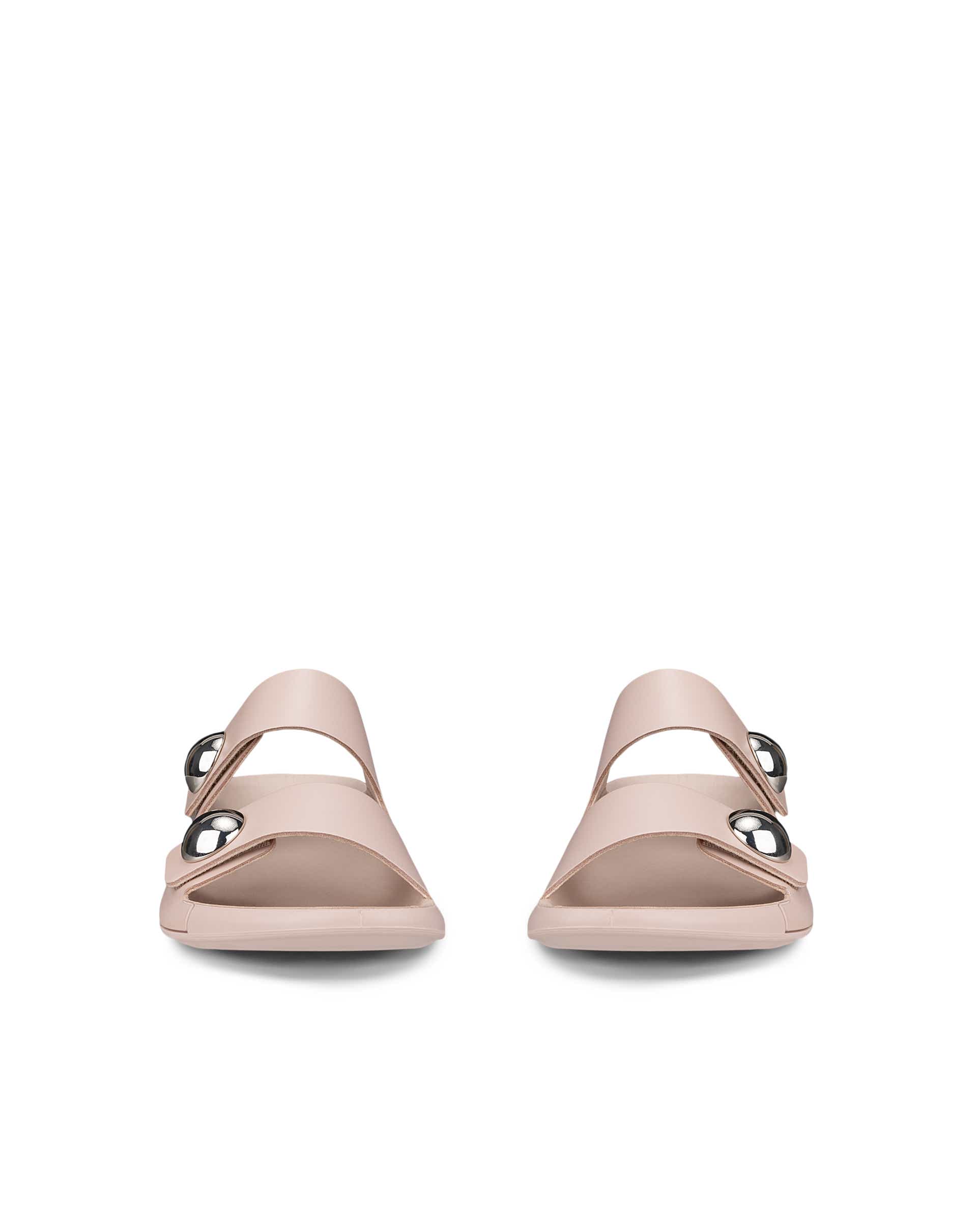 Women's ECCO® Cozmo Leather Two Strap Sandal - Red - Front pair