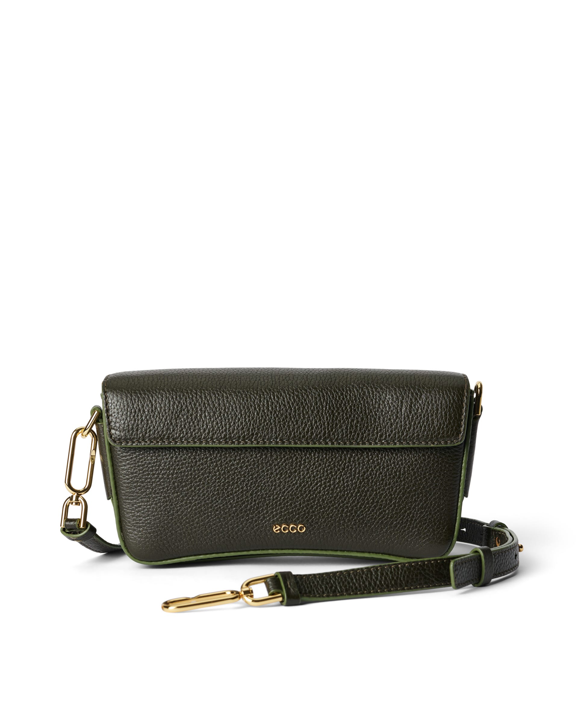 ECCO Pinch Pebbled レザークロスボディバッグ - グリーン - Main