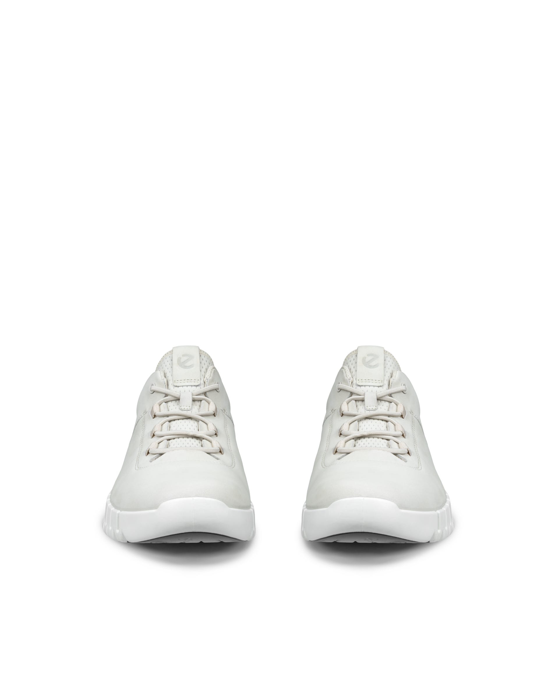 ECCO Gruuv Flexible Sole Men メンズ レザースニーカー - グレー - Front pair