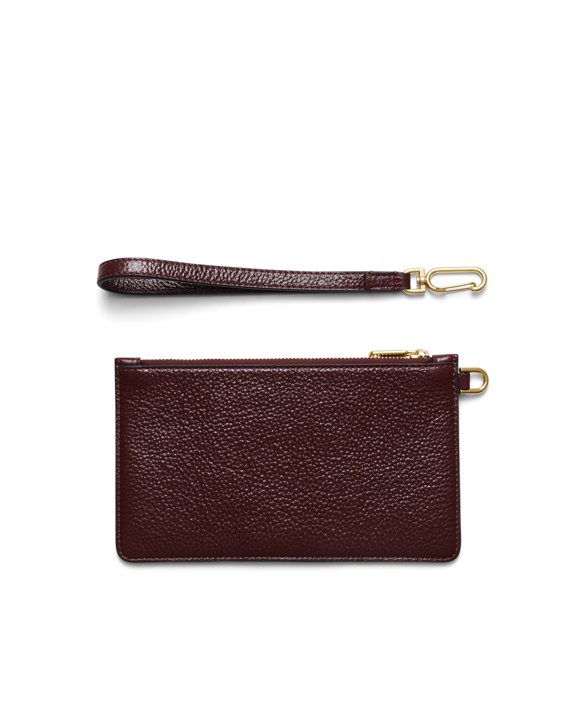 ECCO® Wristlet Soft Shine Leather Pouch Bag - Red - Back