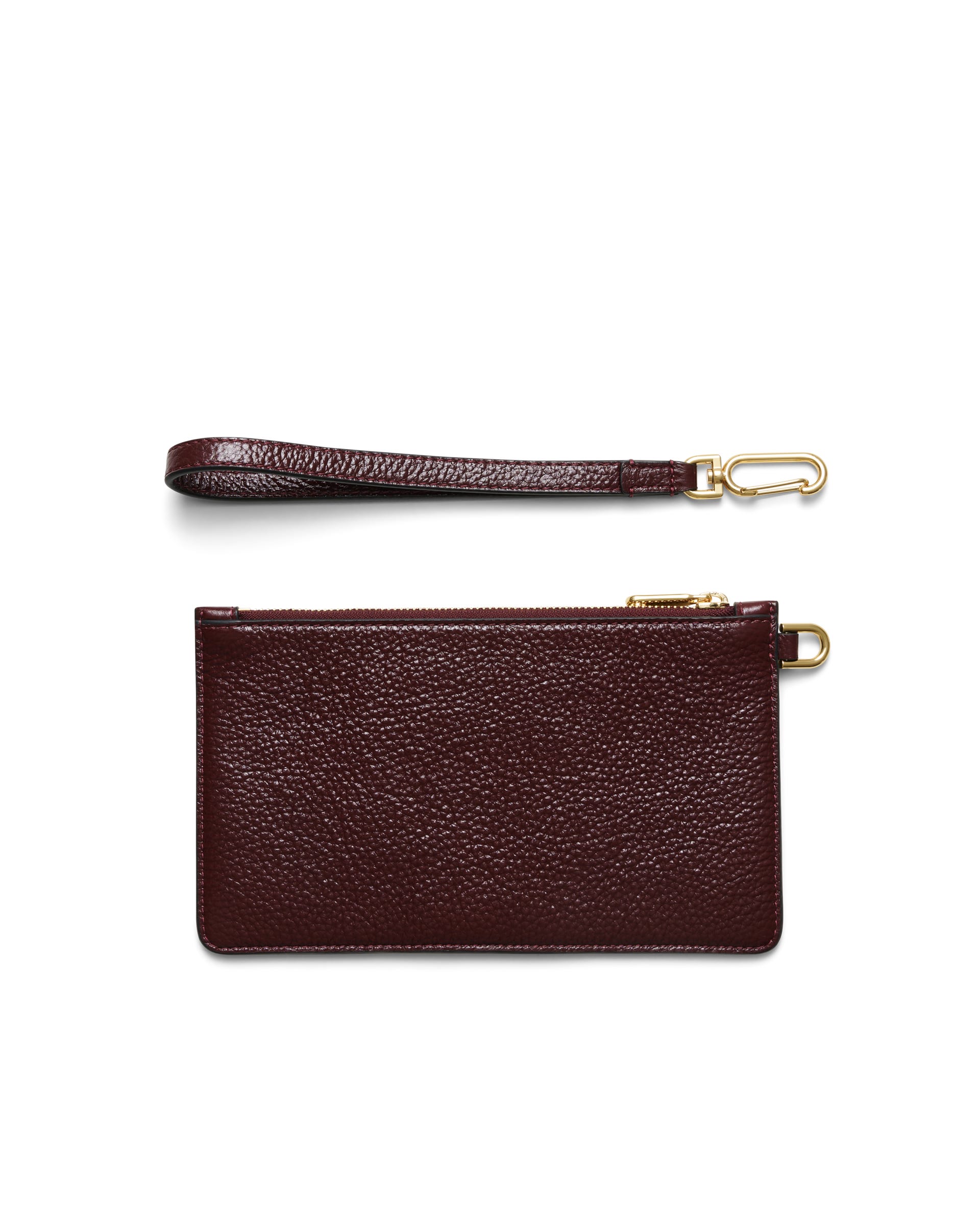 ECCO® Wristlet Soft Shine Leather Pouch Bag - Red - Back