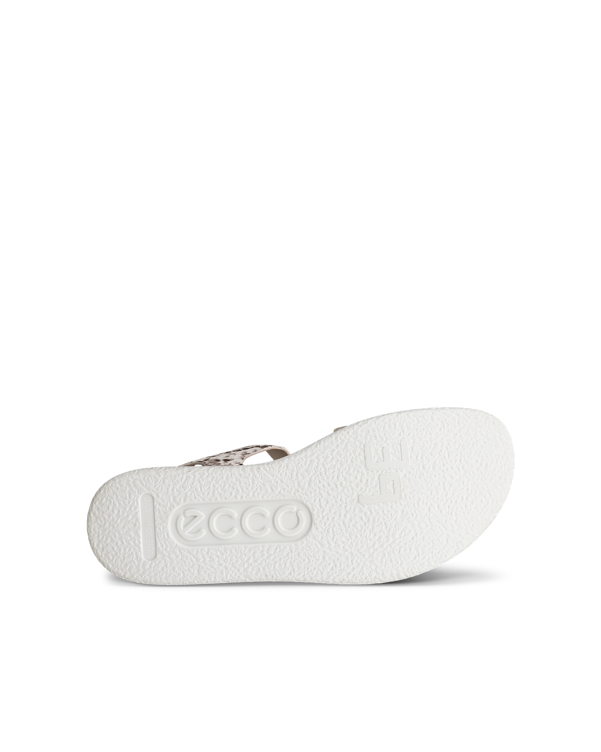 ECCO® Flowt Dames leren platte sandaal - Beige - Sole